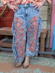 Oli and hali Washed Emboridery Side Fray Detail Jeans