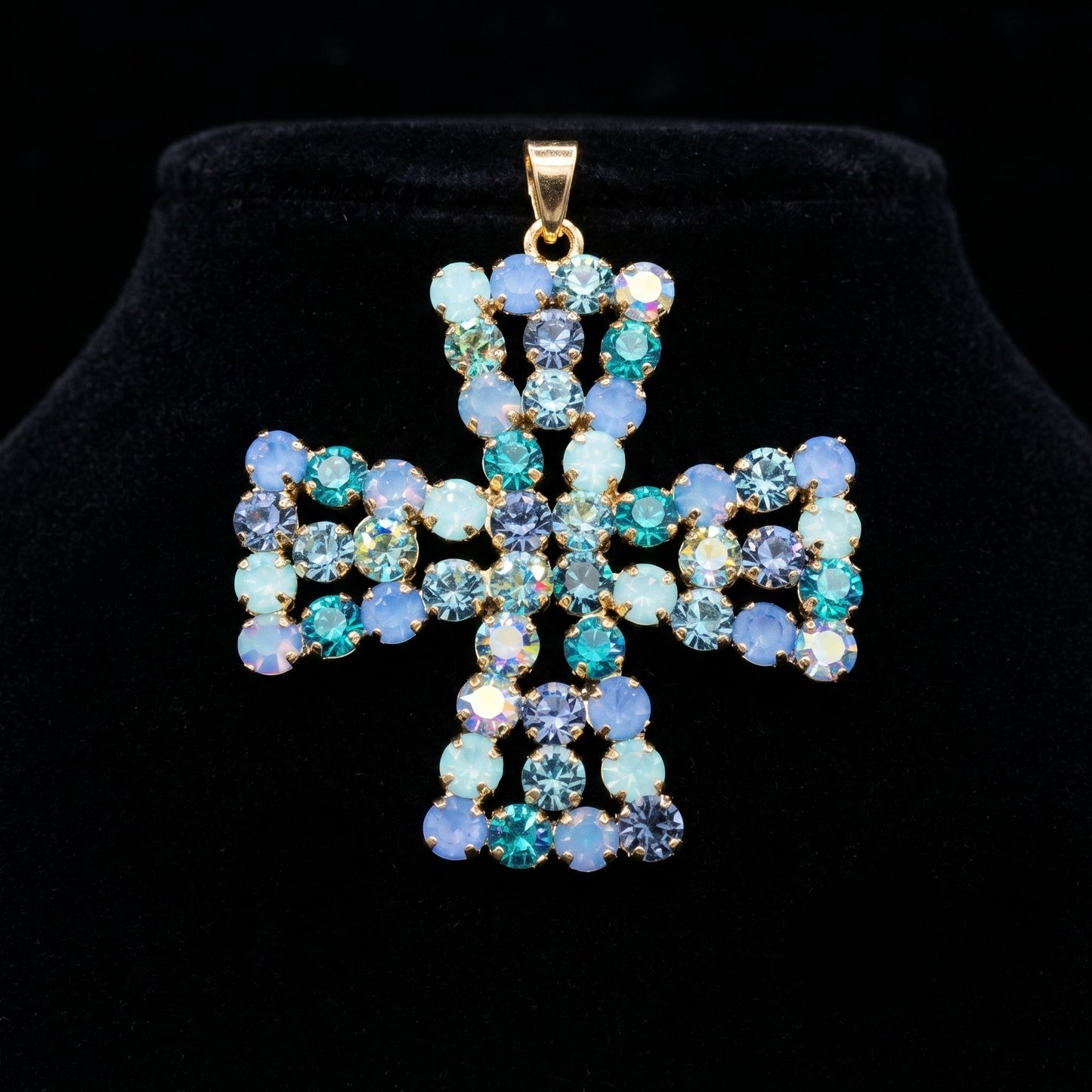 XL Australian Crystal Cross Charm