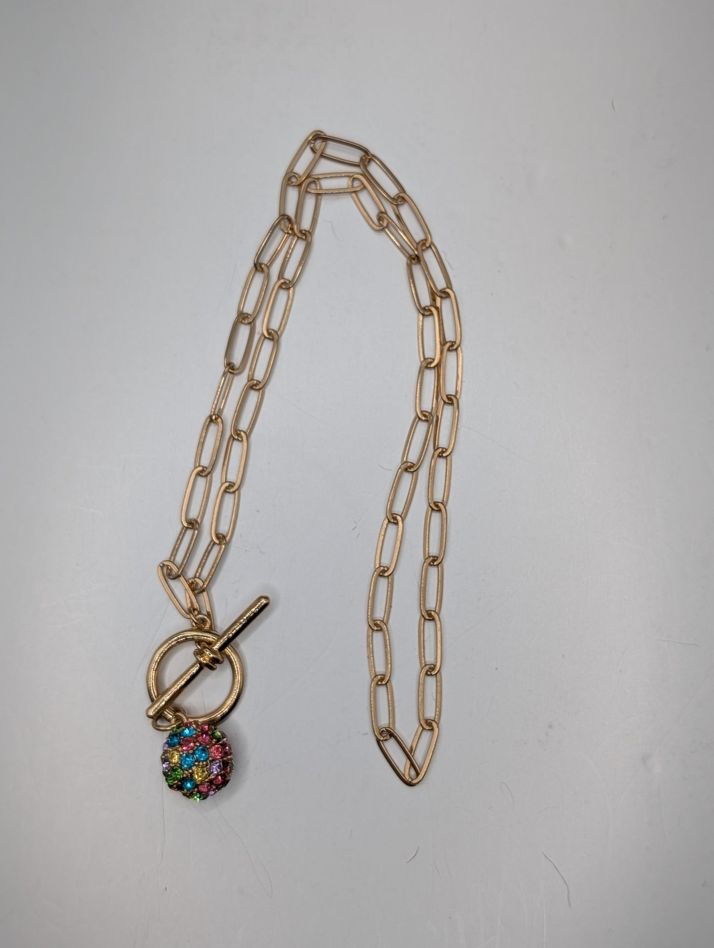 Alice Danty paperclip Ball charm necklace