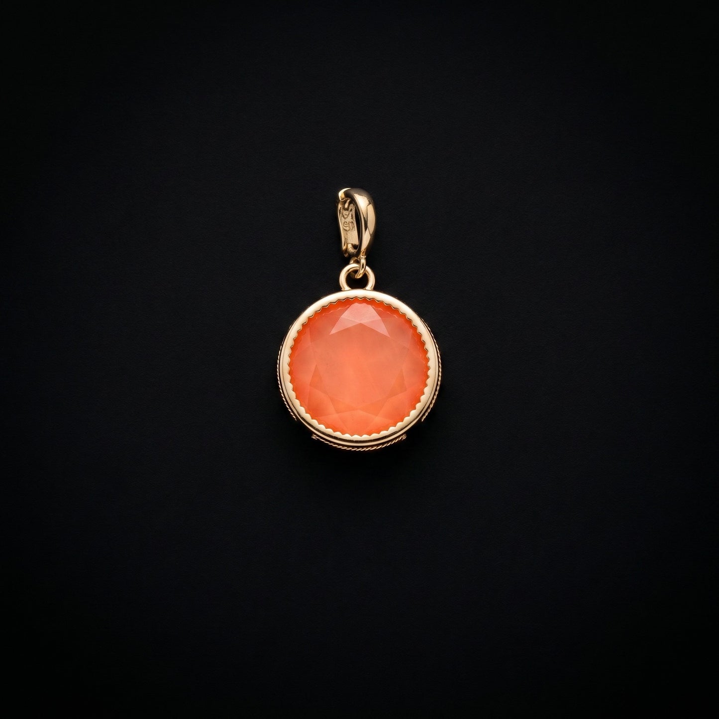 Australian Gold Crystal Circle Charm