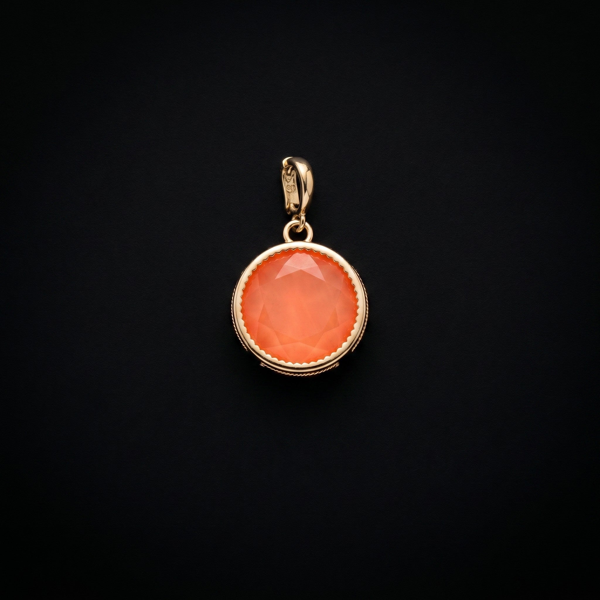 Australian Gold Crystal Circle Charm