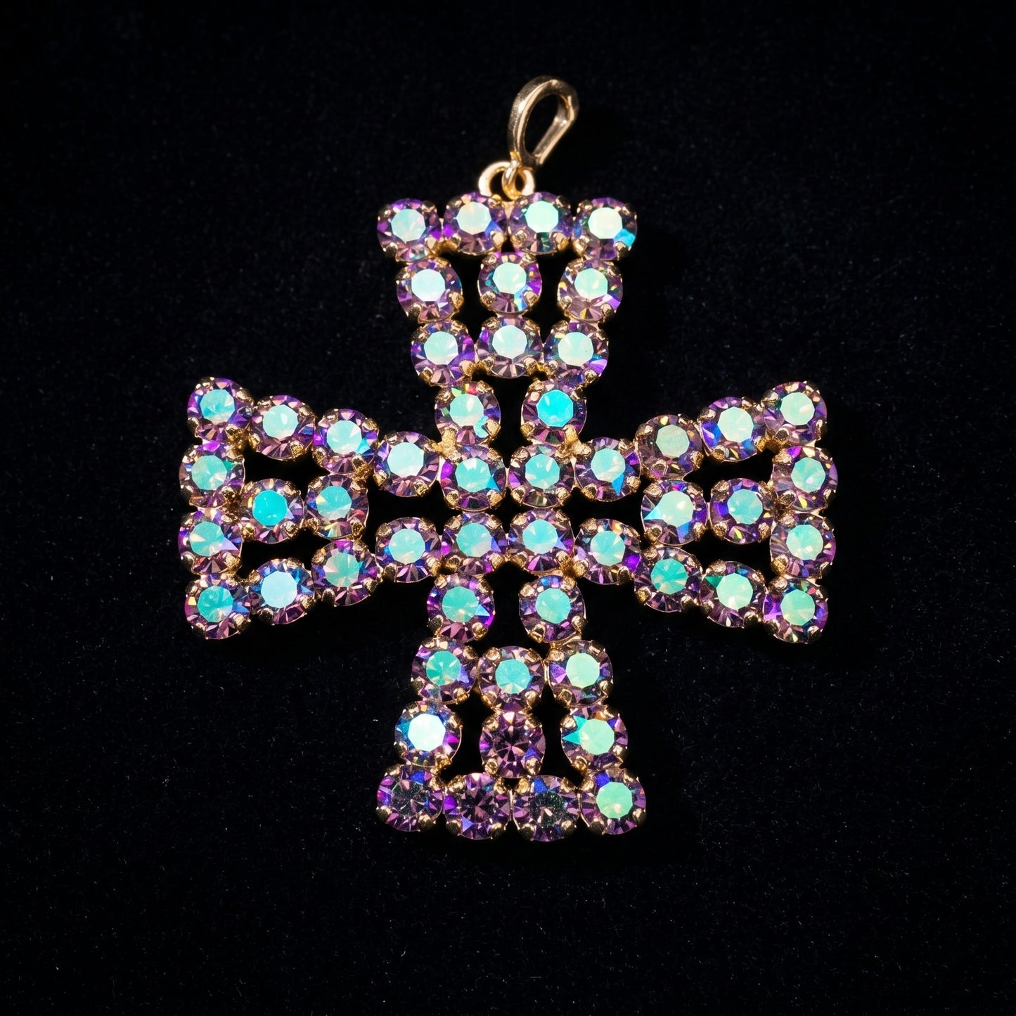 XL Australian Crystal Cross Charm