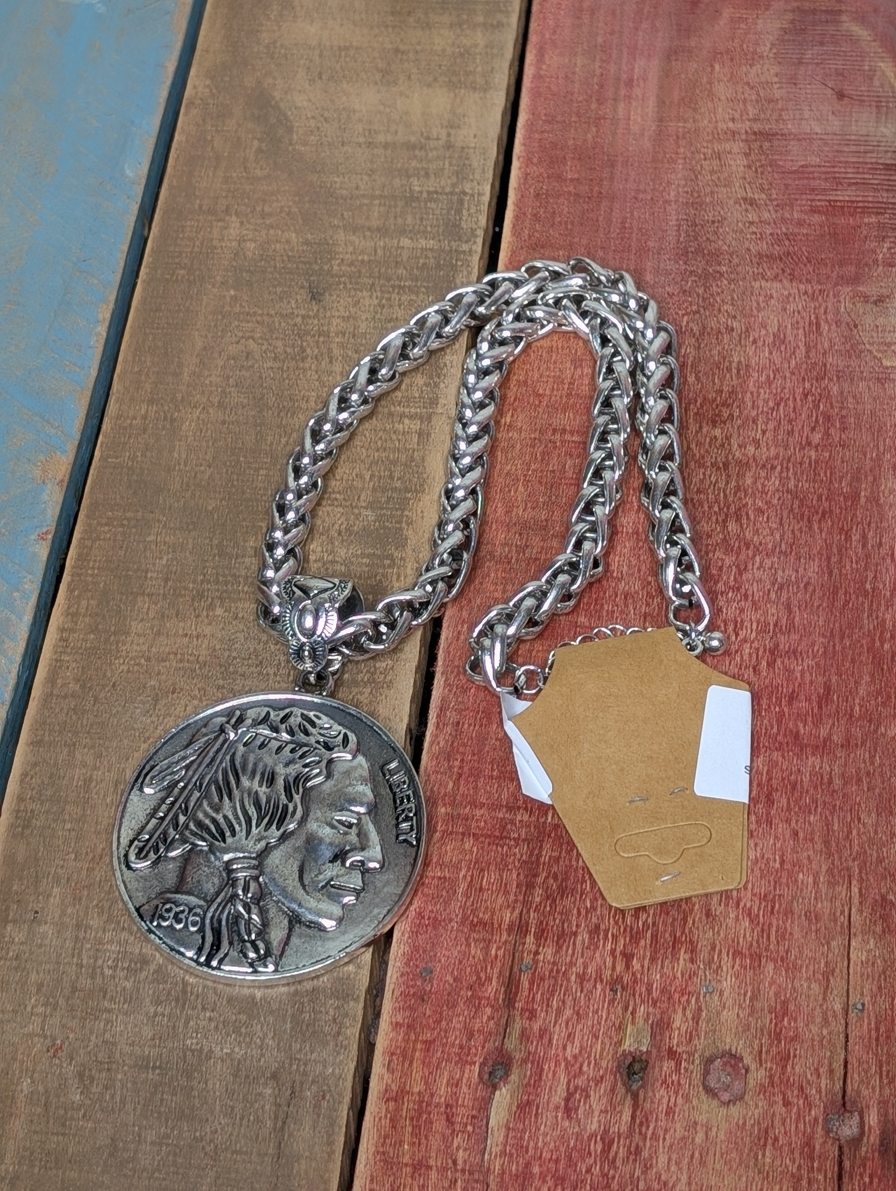Indian Buffalo Coin Neckless