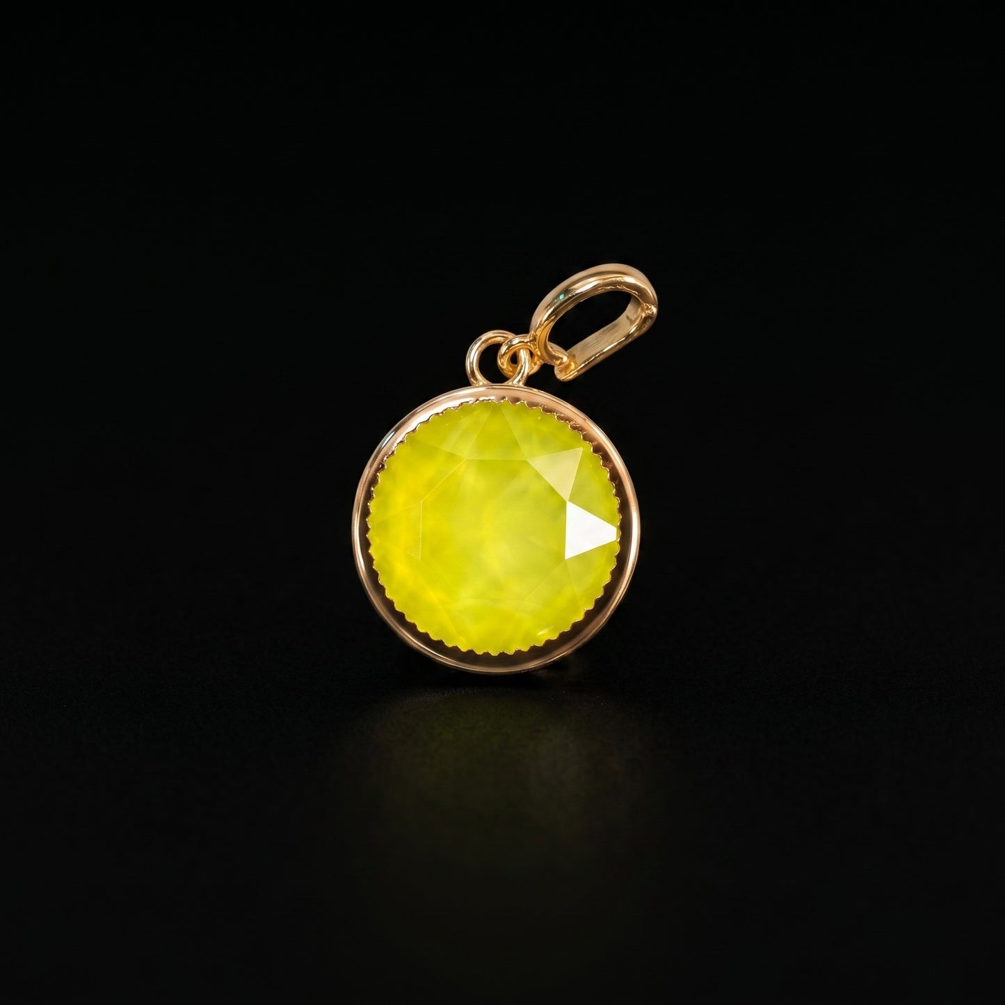 Australian Gold Crystal Circle Charm
