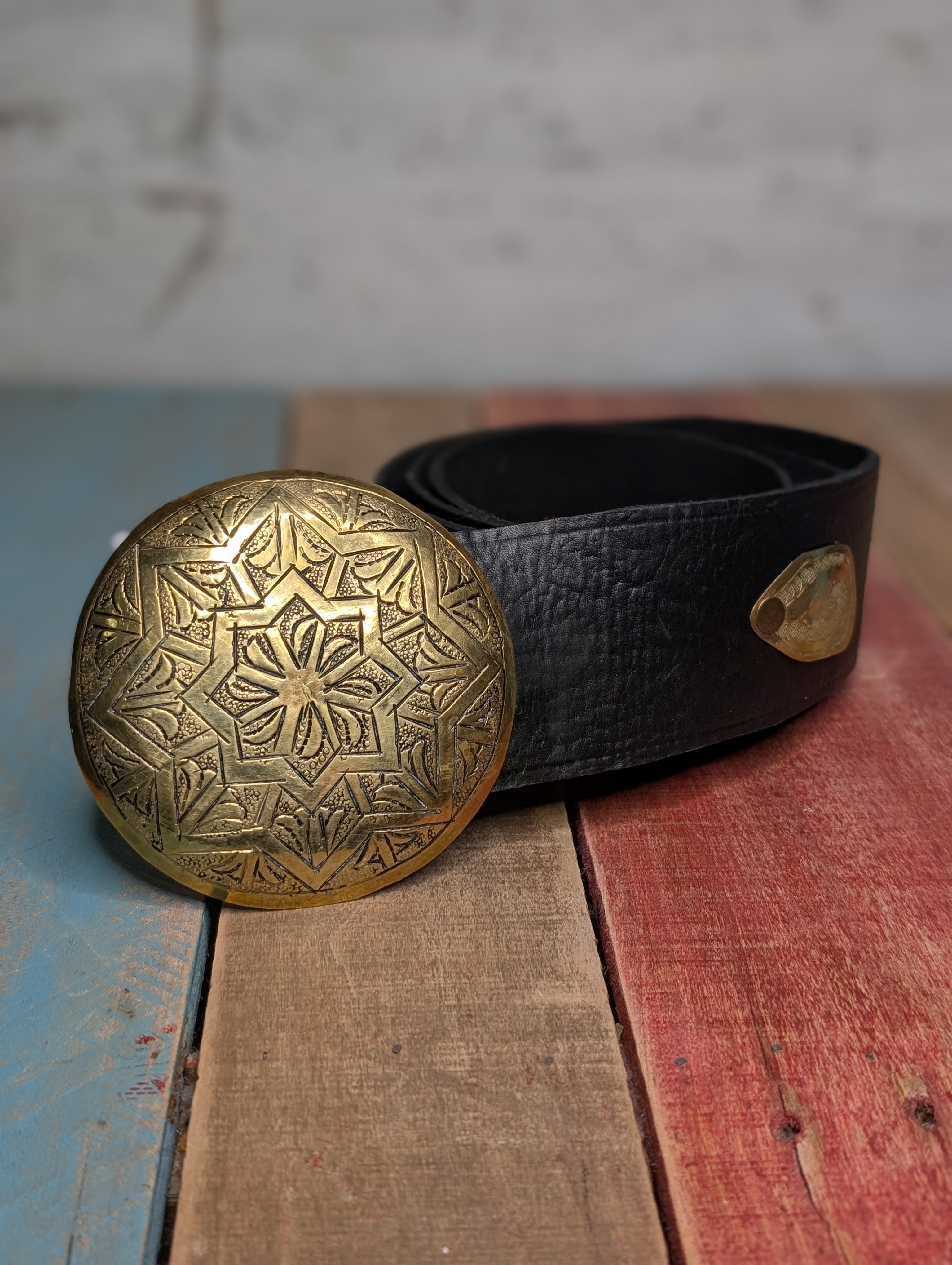 Gold black Concho  belt