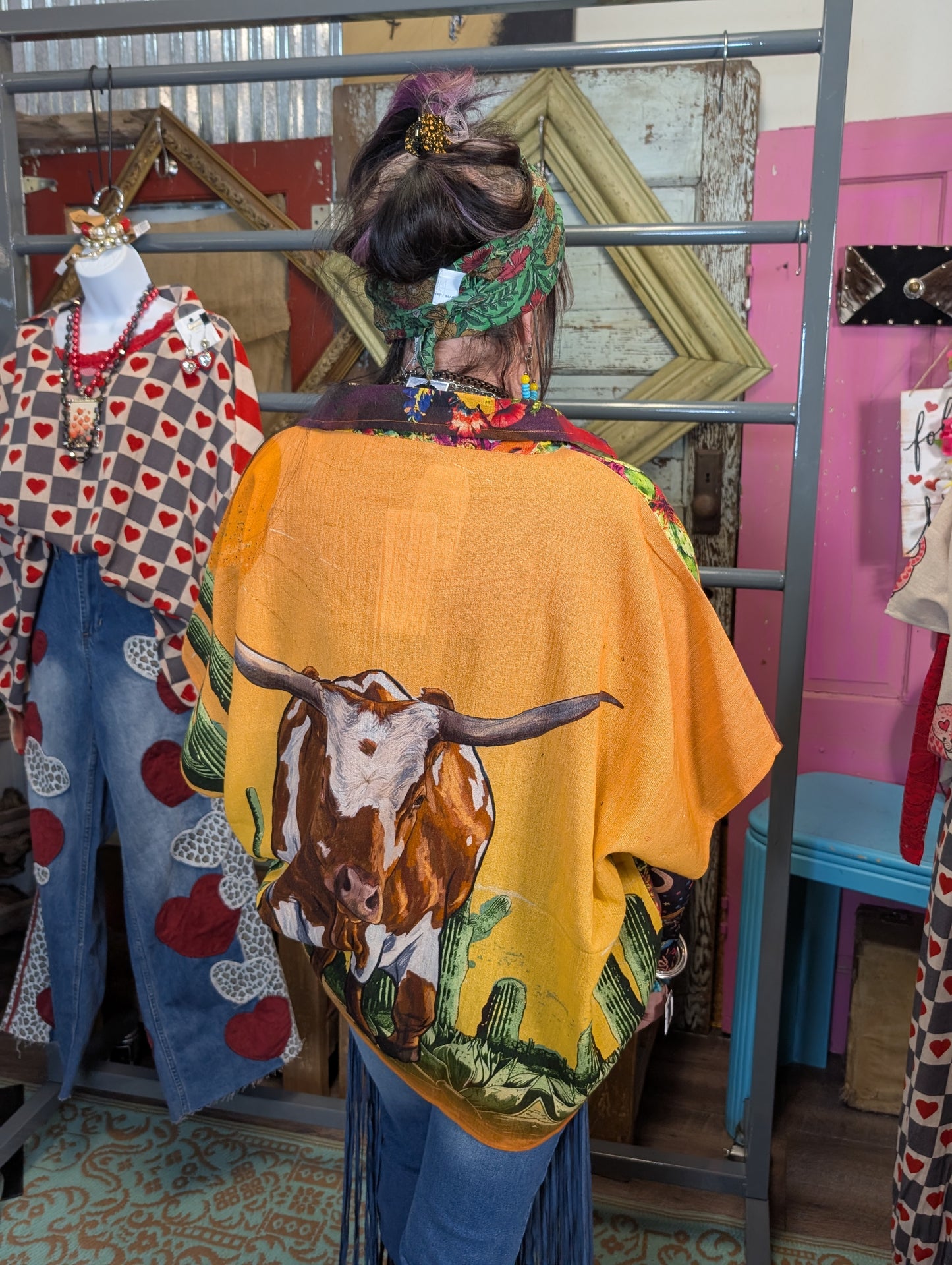 I Love Linen Cowgirl with Horse