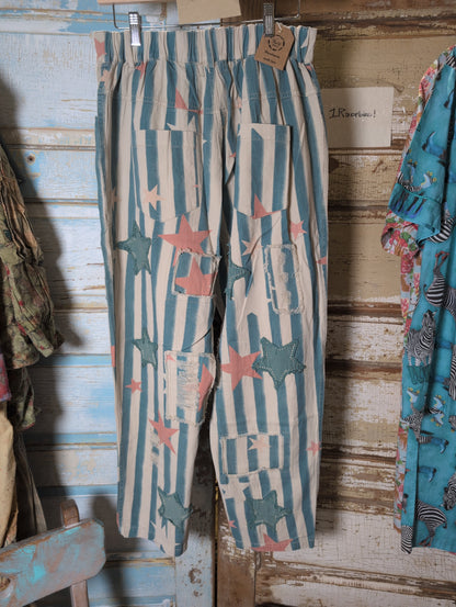 A Rare Bird Striped and Stars Pants