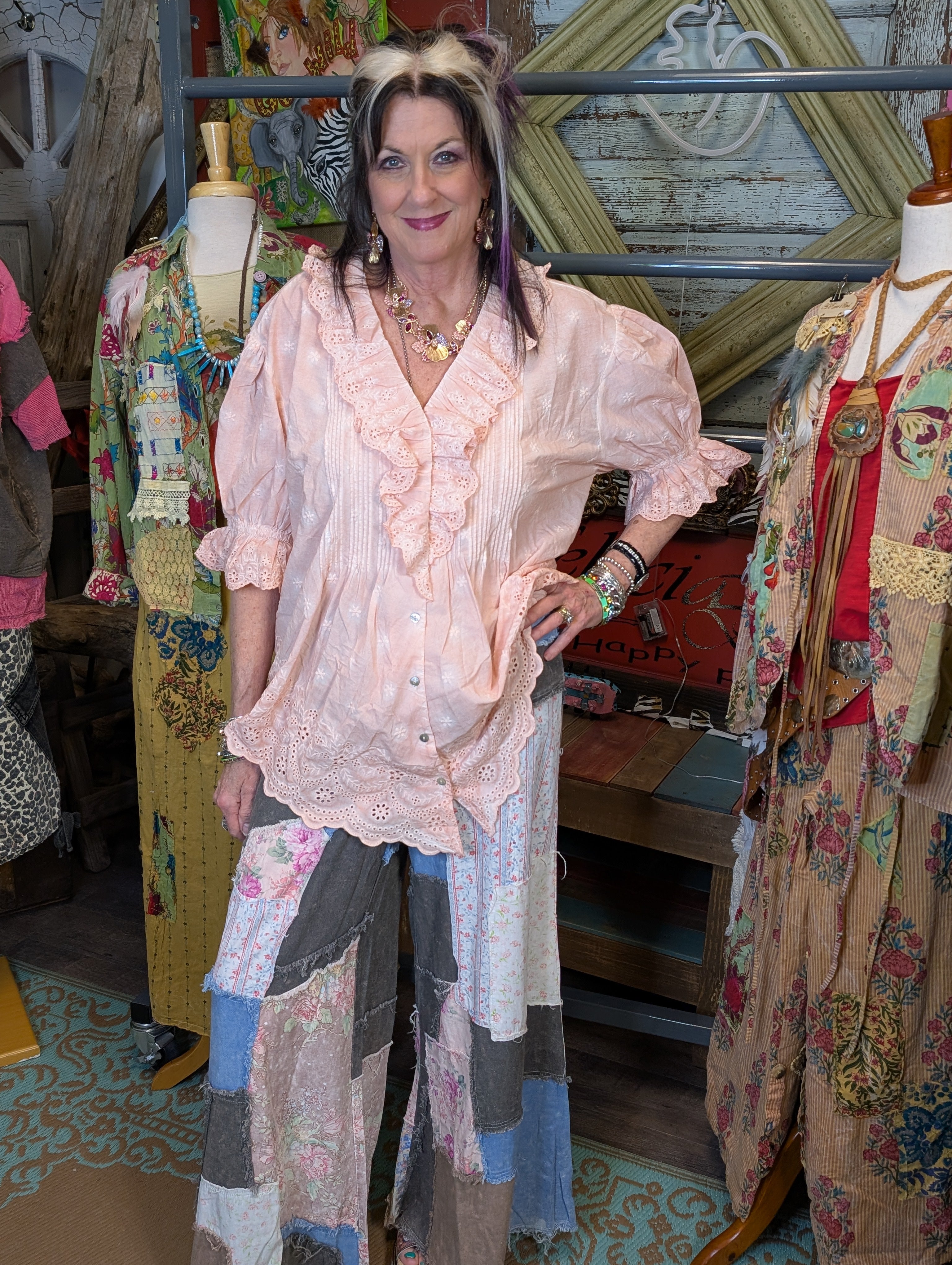 A Rare Bird Eyelet Linen Top