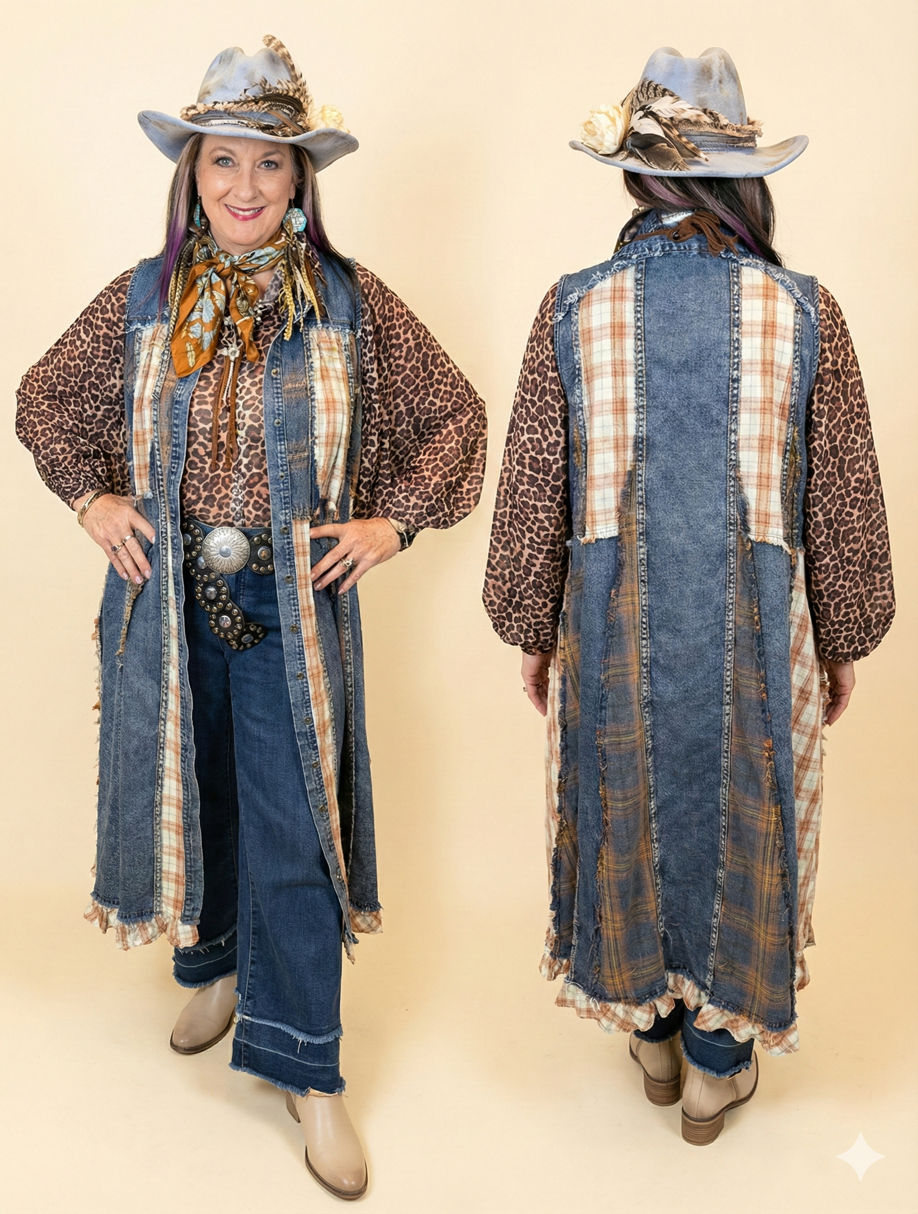 OLI and Hali Plaid Ruffle button down Sleeveless Dress