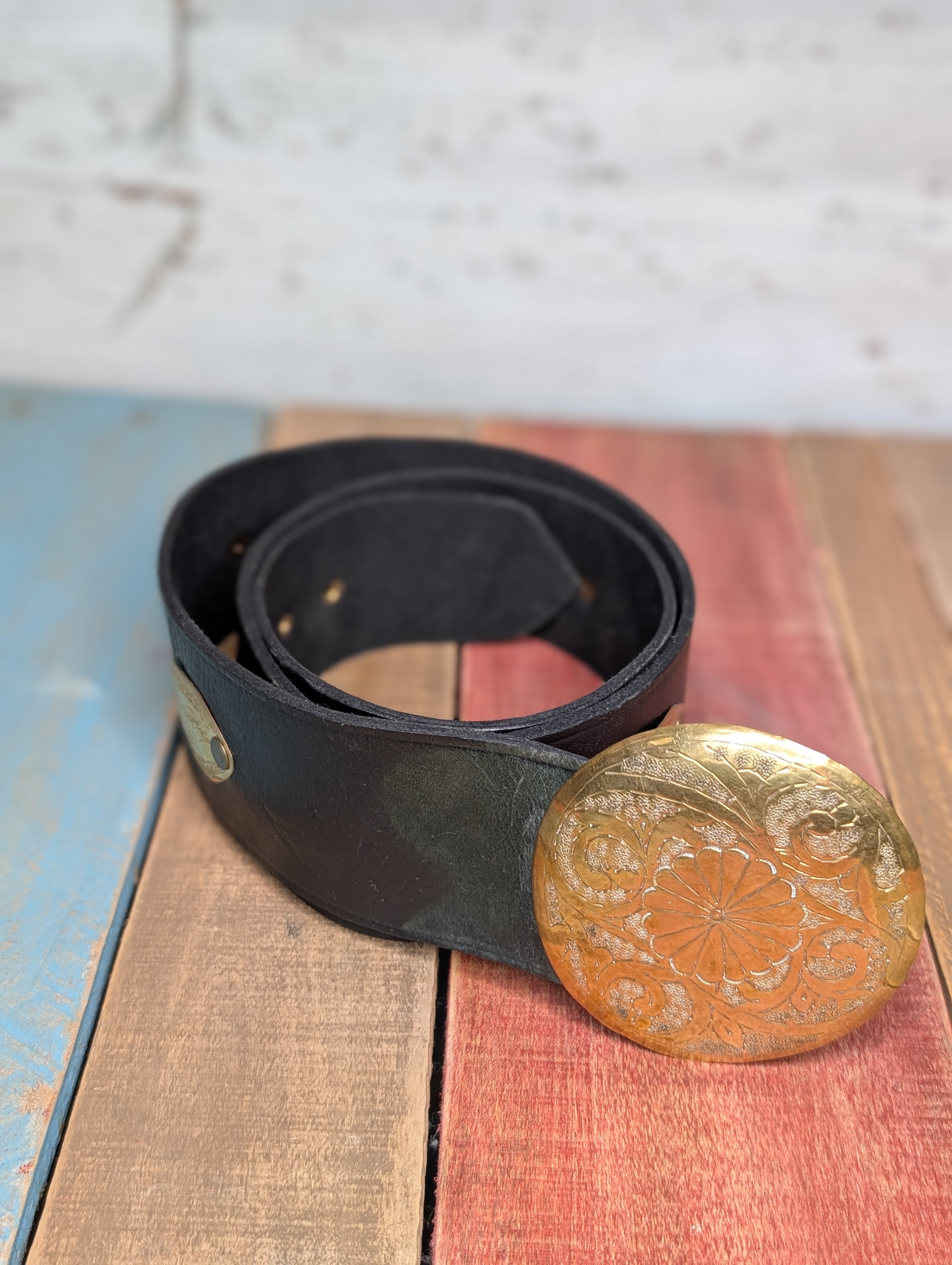 Gold black Concho  belt