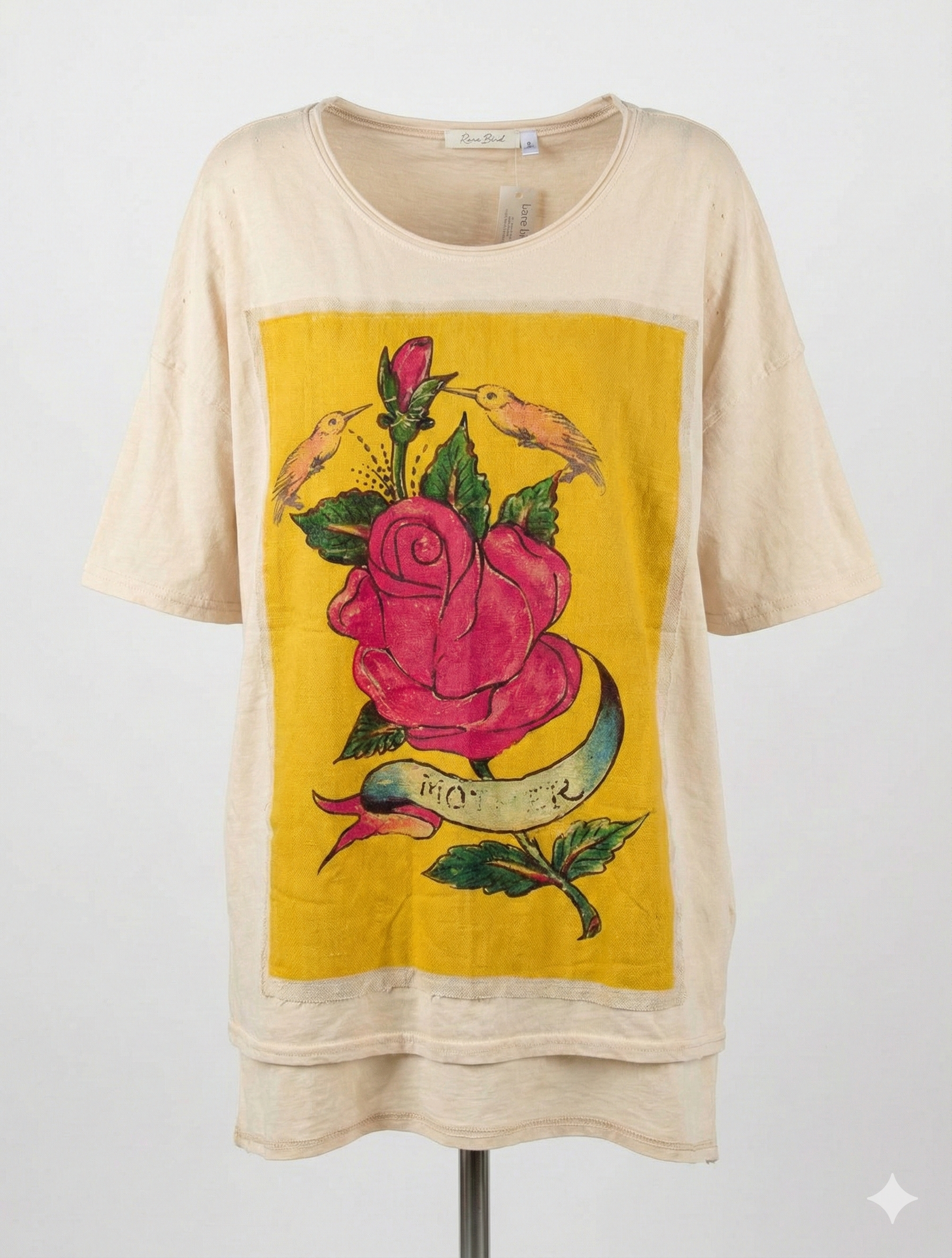 I Love Linen Bird and Rose Shirt