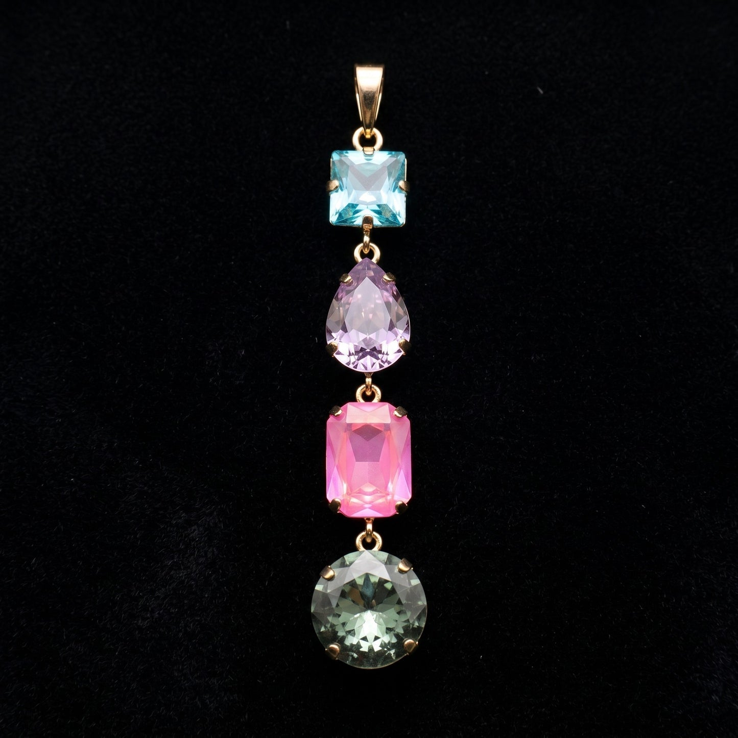4 Crystal Lariat Pendant