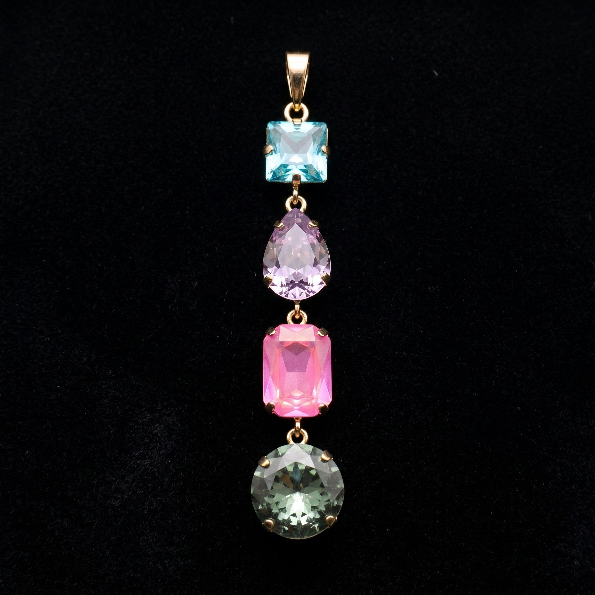4 Crystal Lariat Pendant