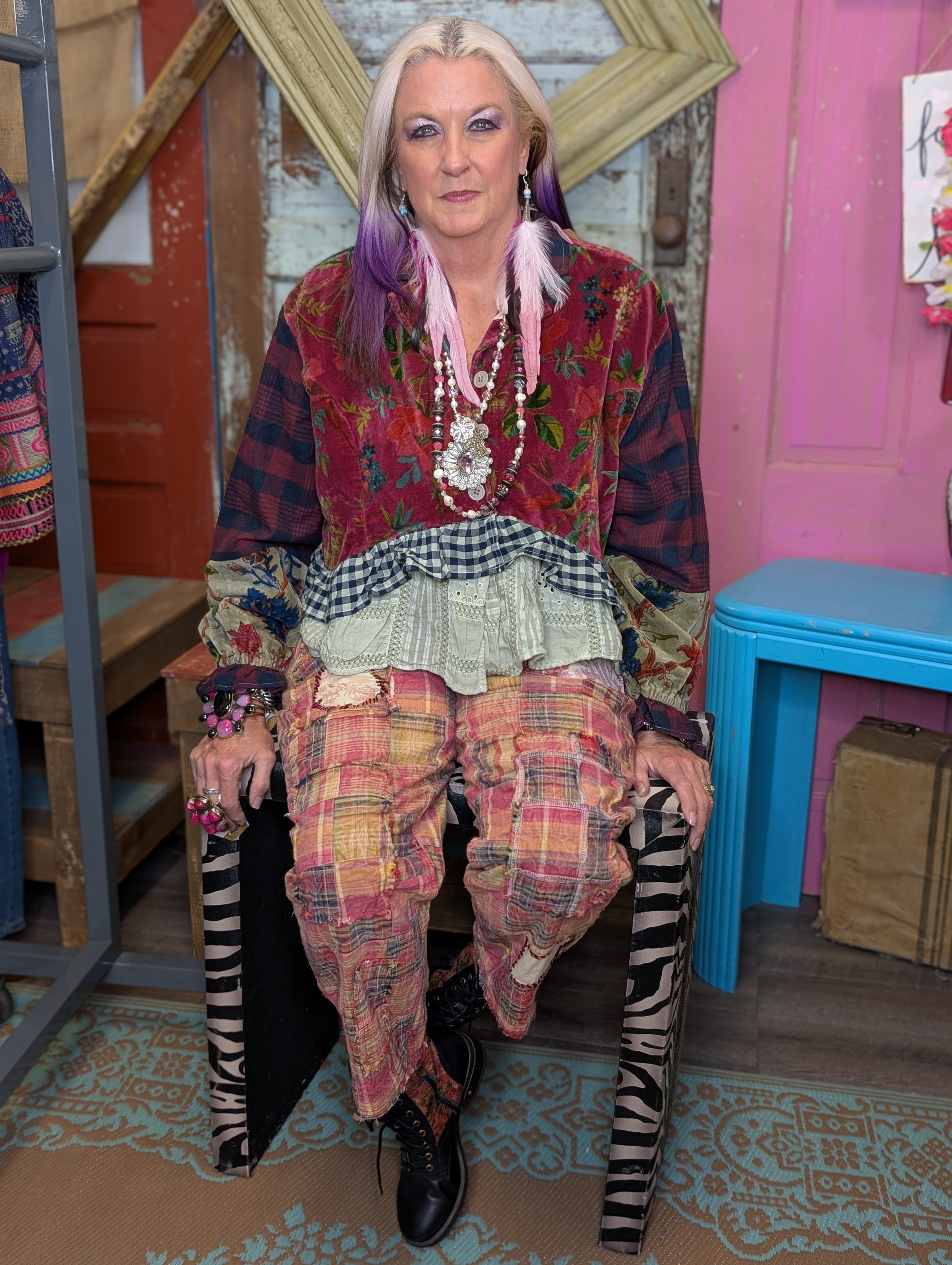 A Rare Bird Velvet Check Jacket