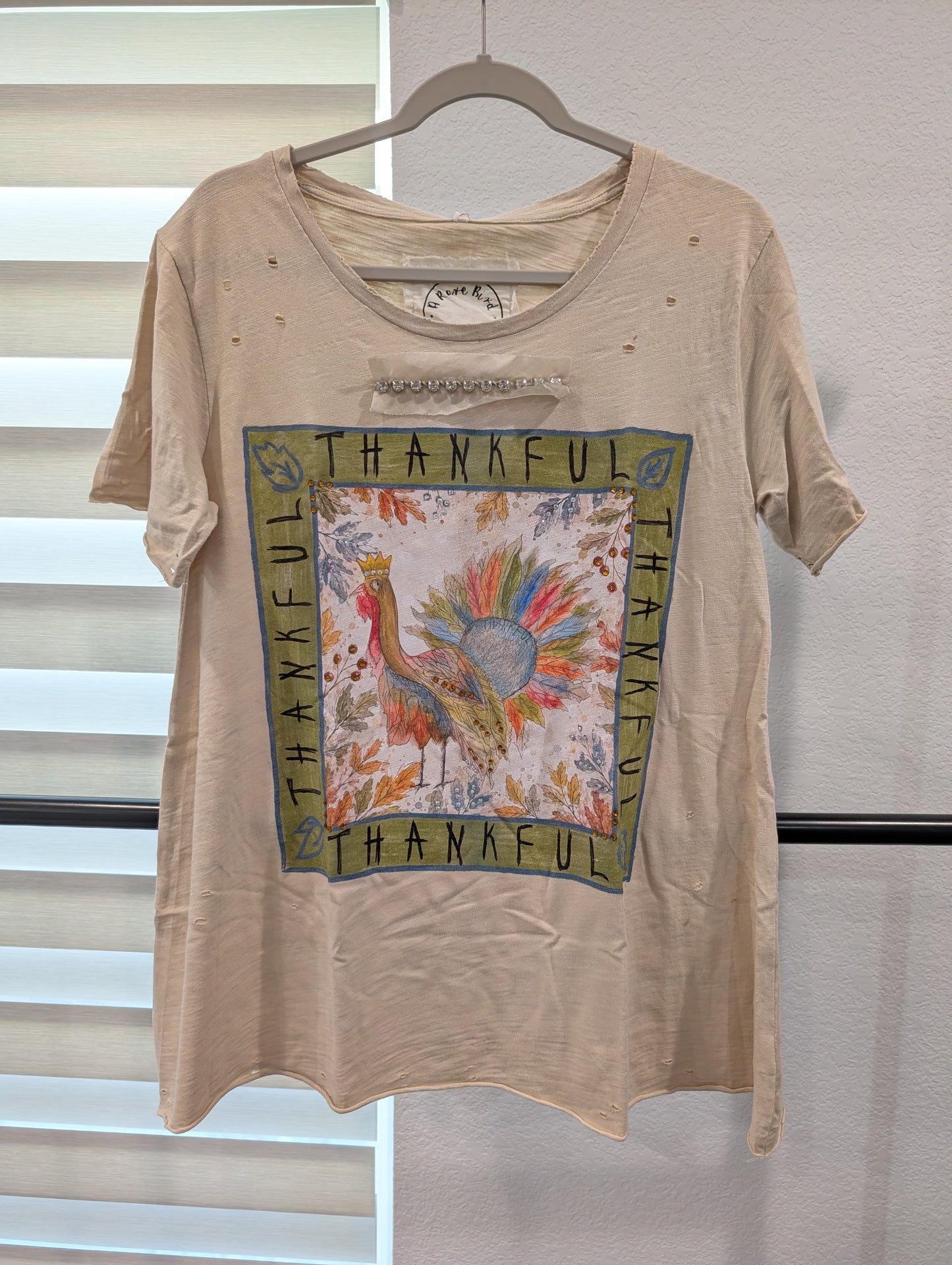 Pre Order A Rare Bird Thankful Turkey Rhinestone Tee