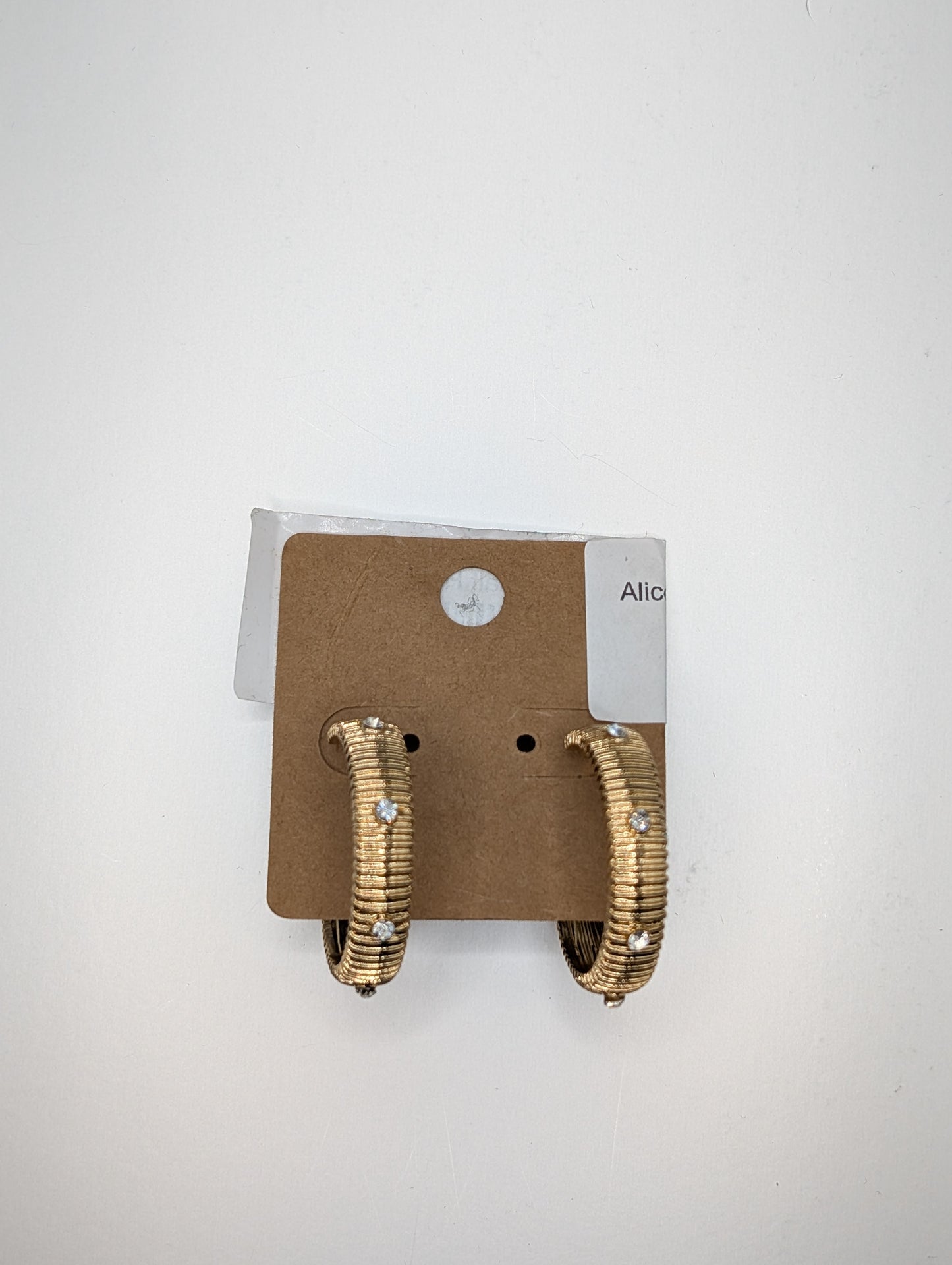 Alice Gold Bling Half Hoop Earrings