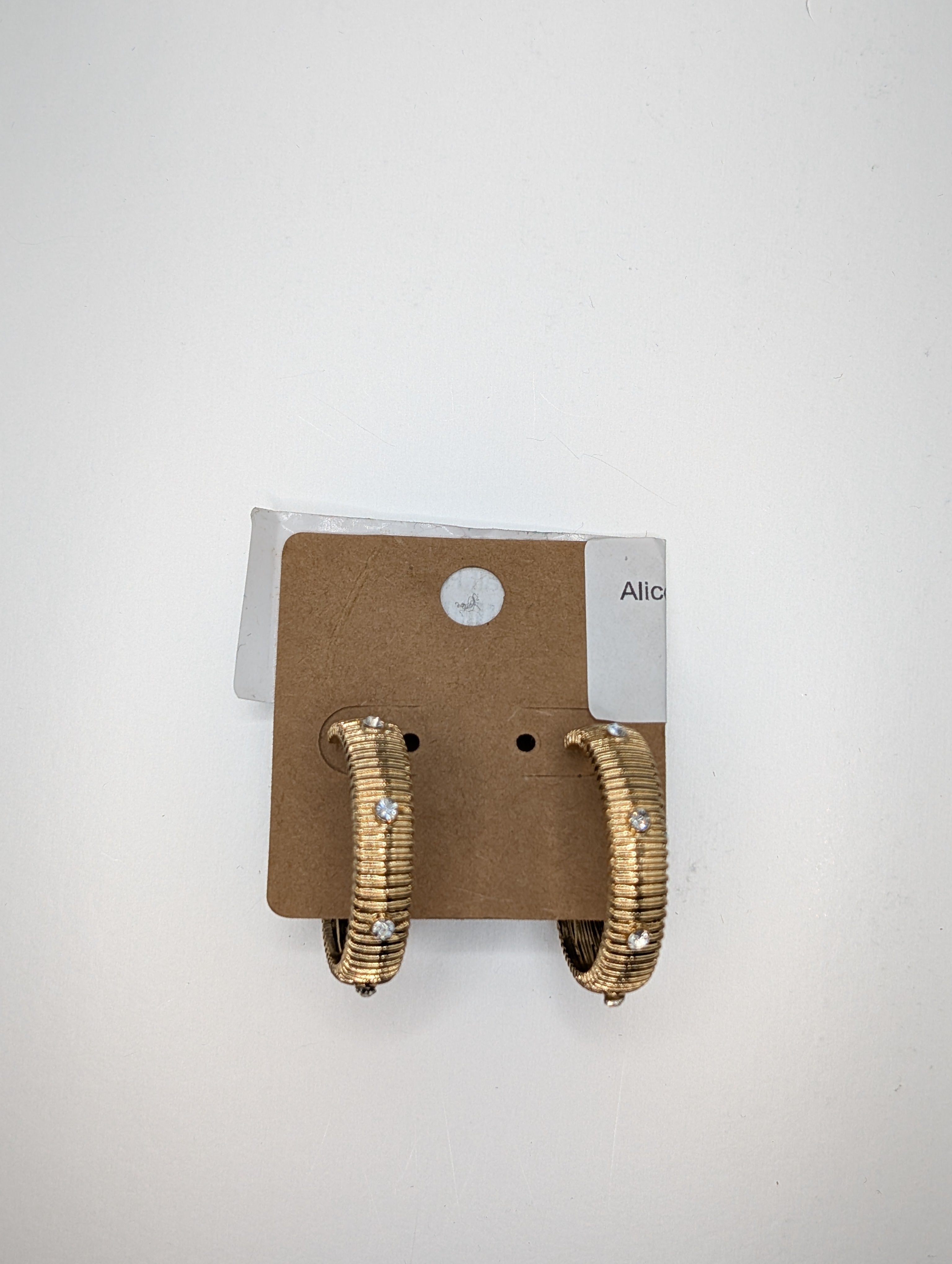 Alice Gold Bling Half Hoop Earrings