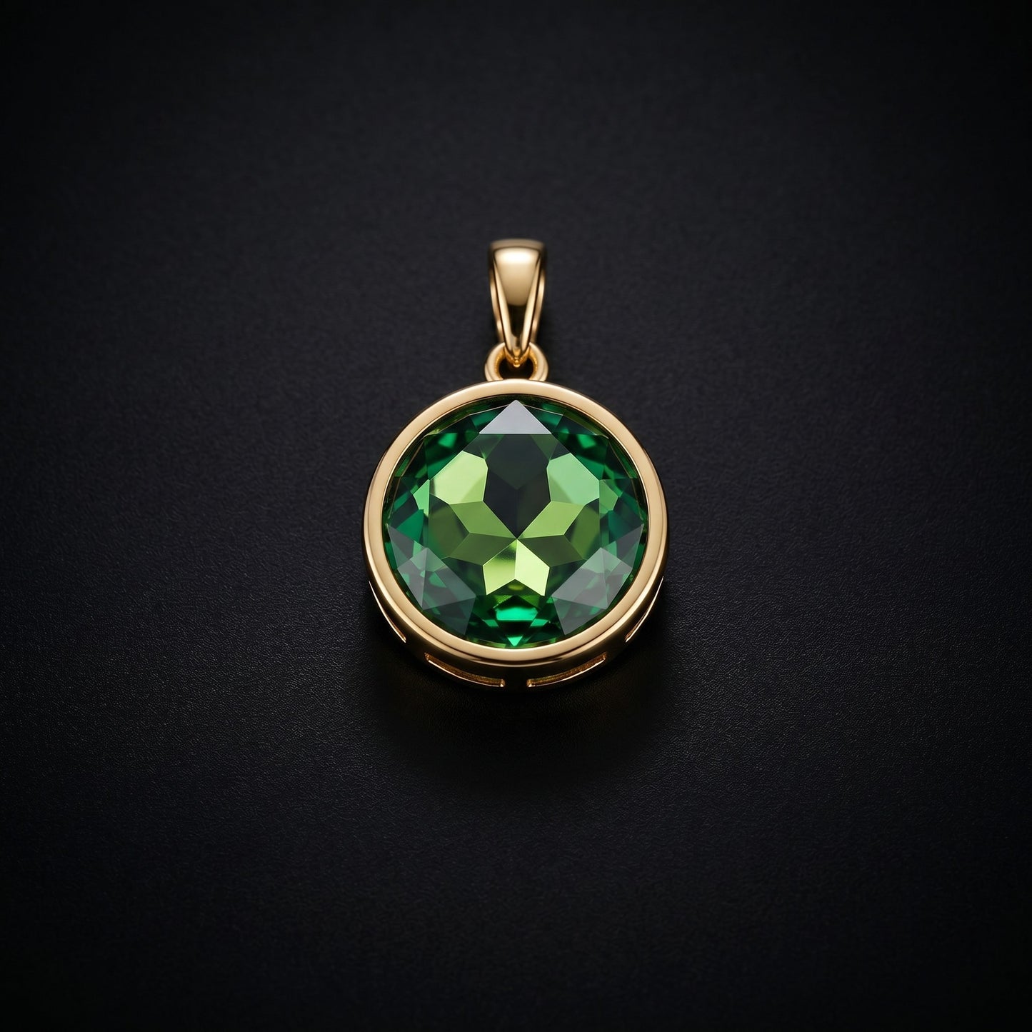 Australian Gold Crystal Circle Charm
