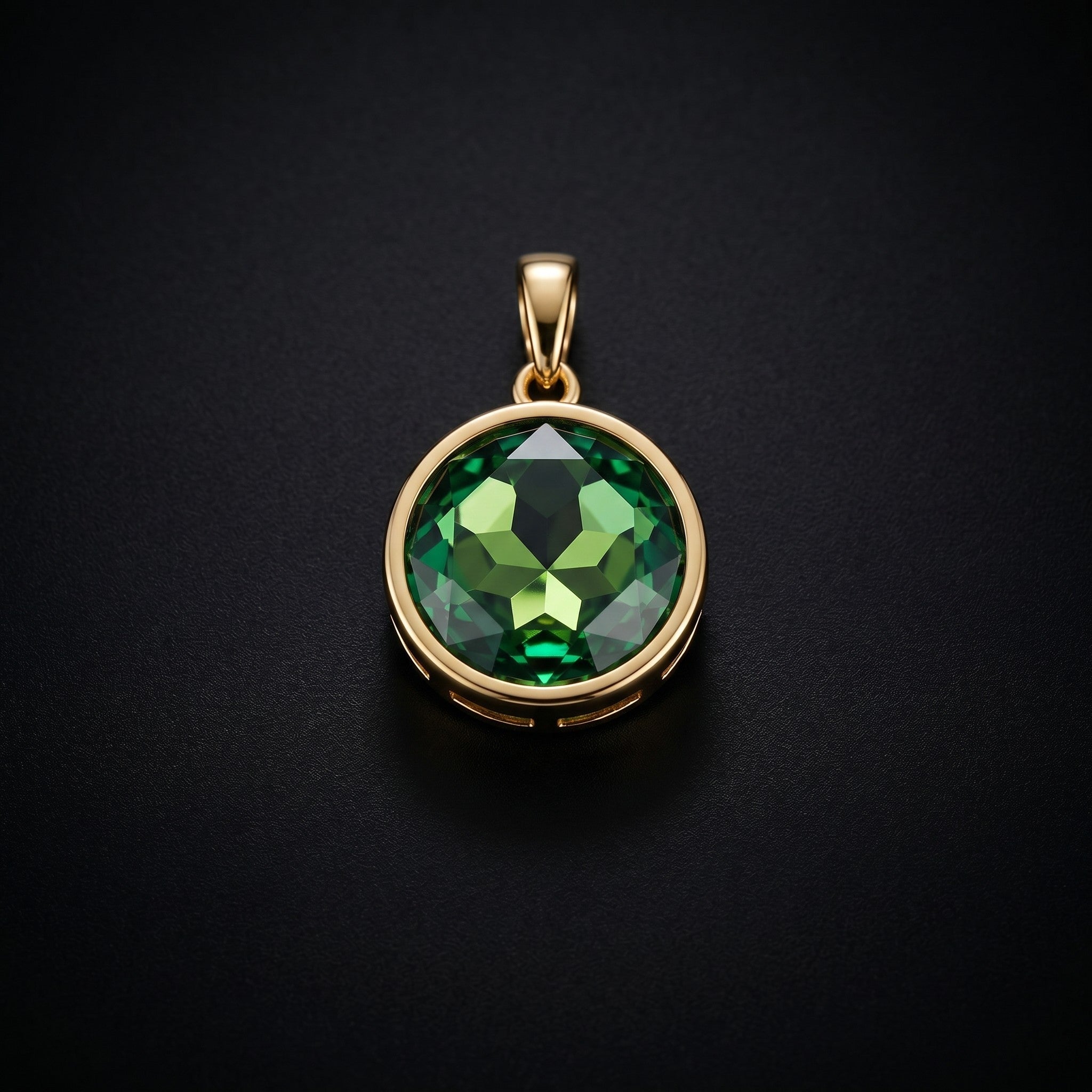 Australian Gold Crystal Circle Charm