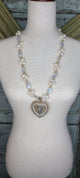 A rare bird heart  Pearl necklace