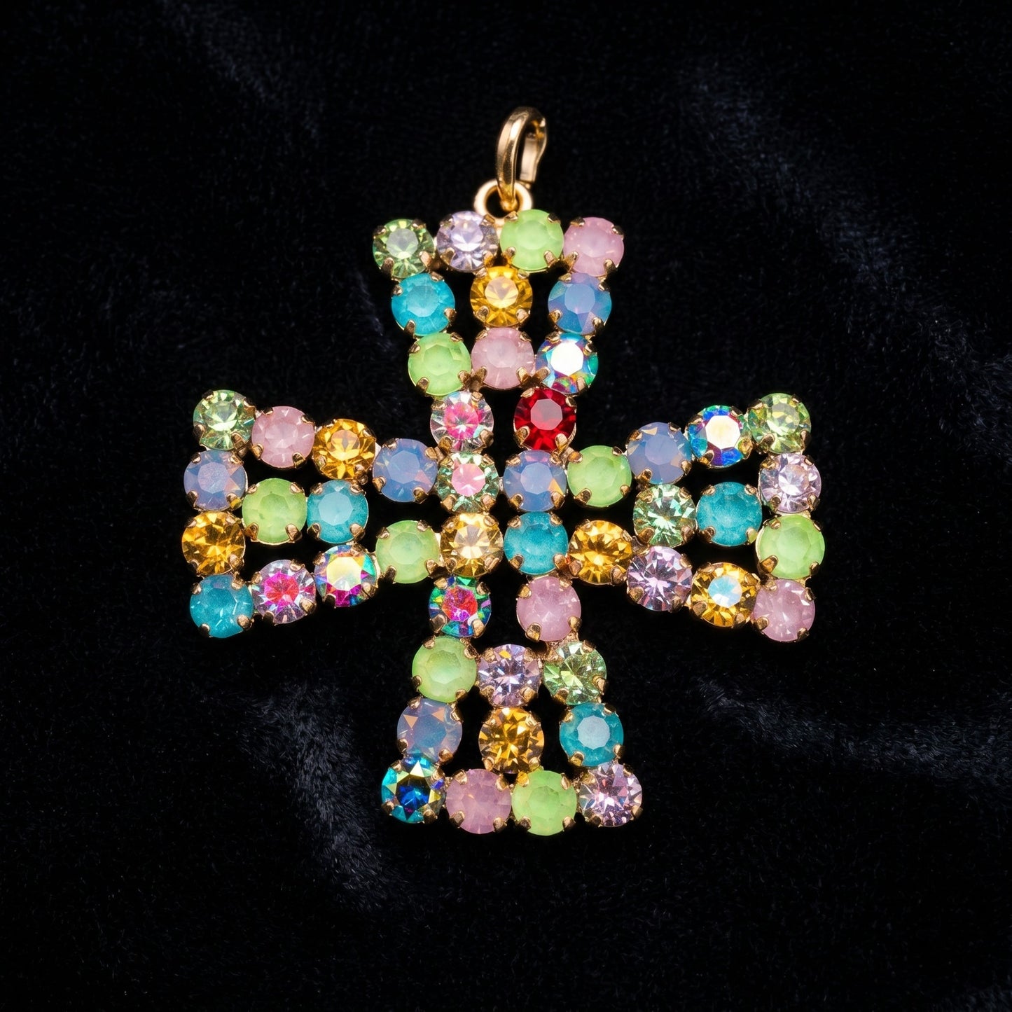 XL Australian Crystal Cross Charm