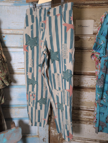 A Rare Bird Striped and Stars Pants