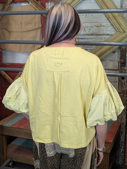 Oli and Hali bubble sleeve top