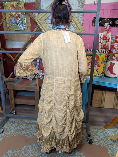 Paper Lace Victorian Rusching Dress