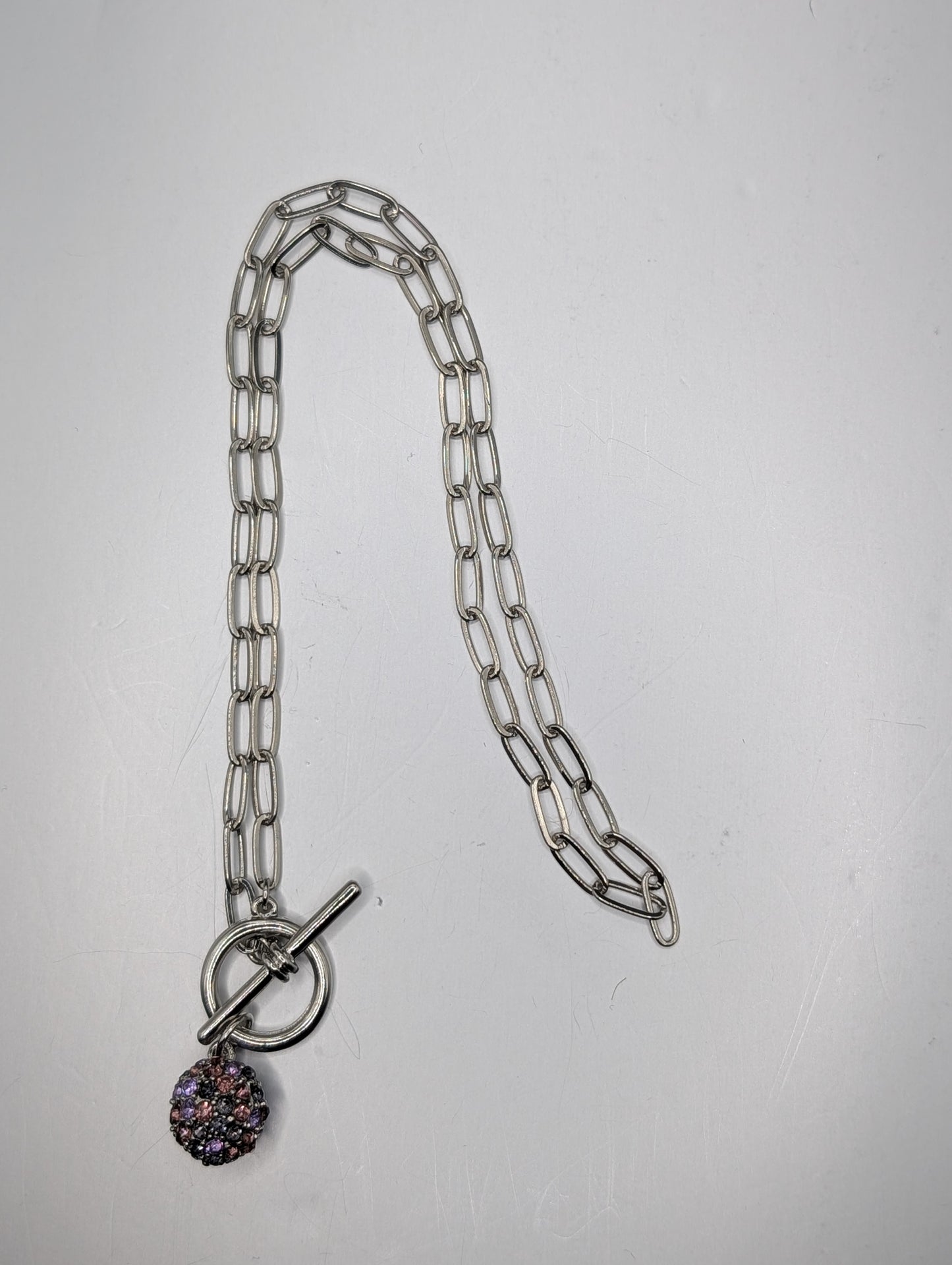 Alice Danty paperclip Ball charm necklace