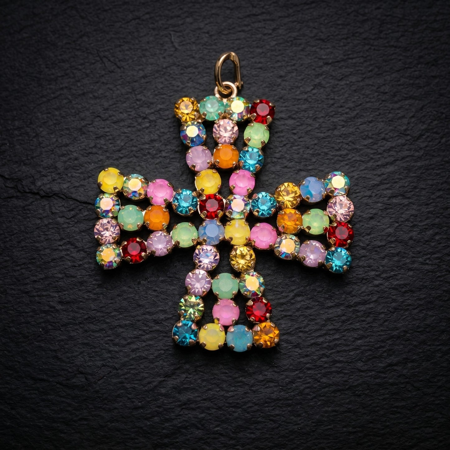 XL Australian Crystal Cross Charm