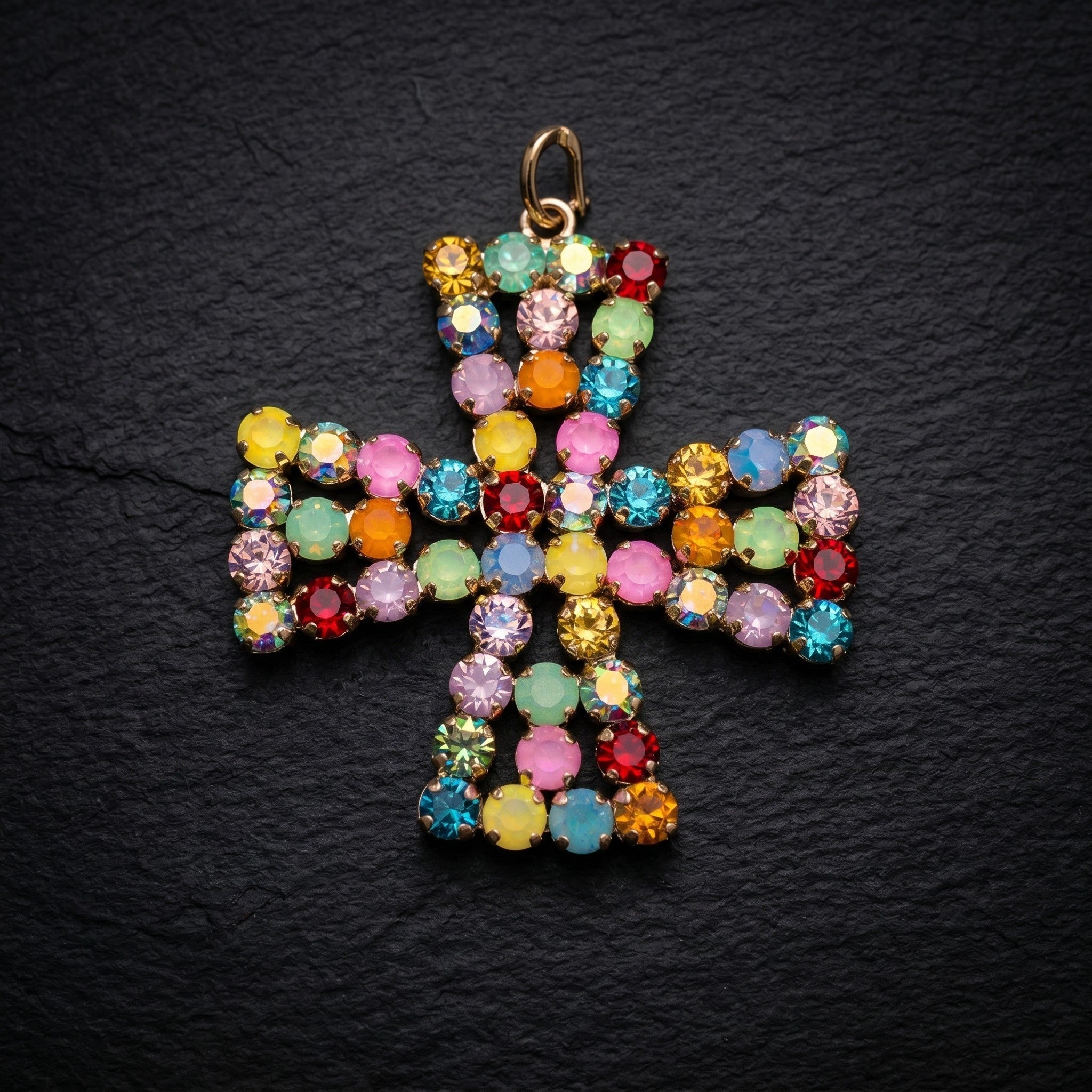 XL Australian Crystal Cross Charm