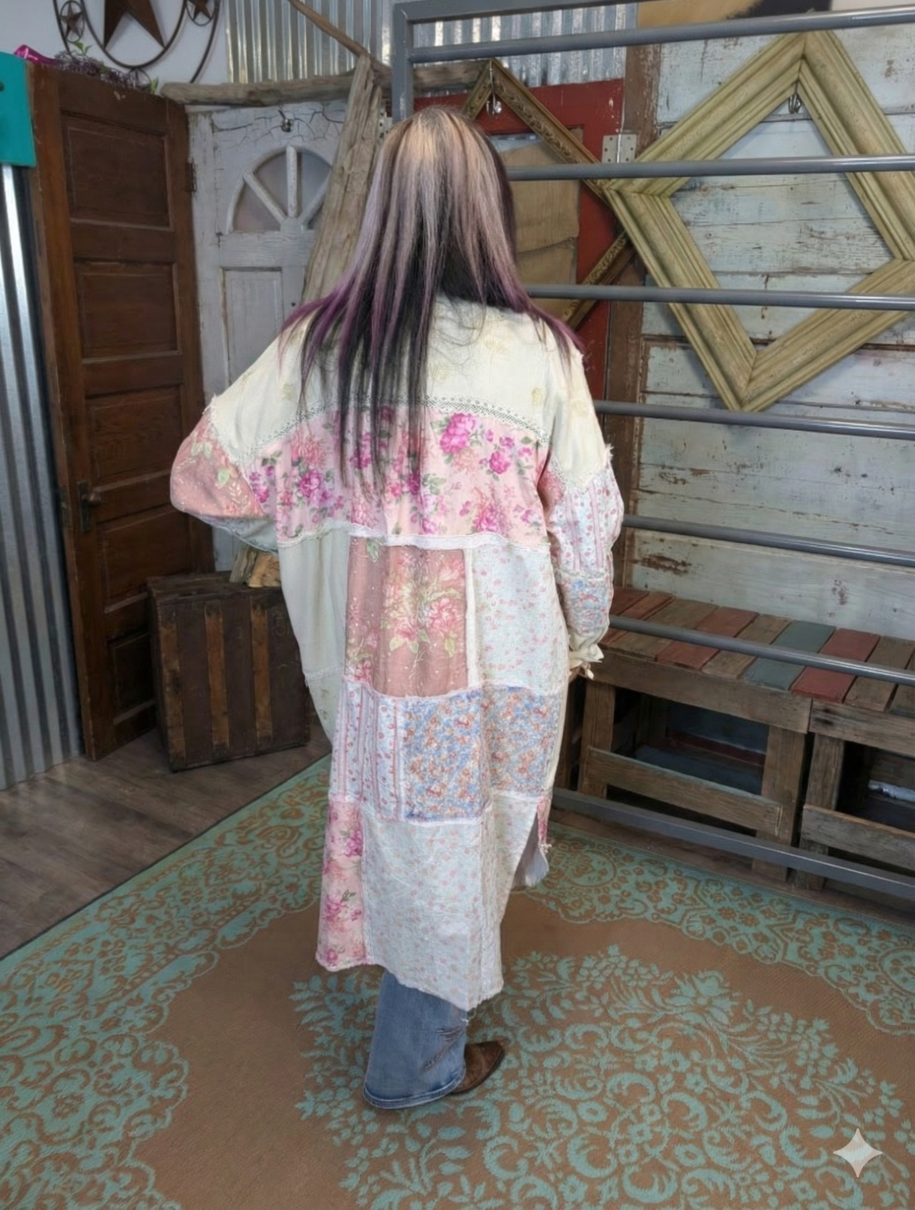 Oli and Hali washed multi long shirts