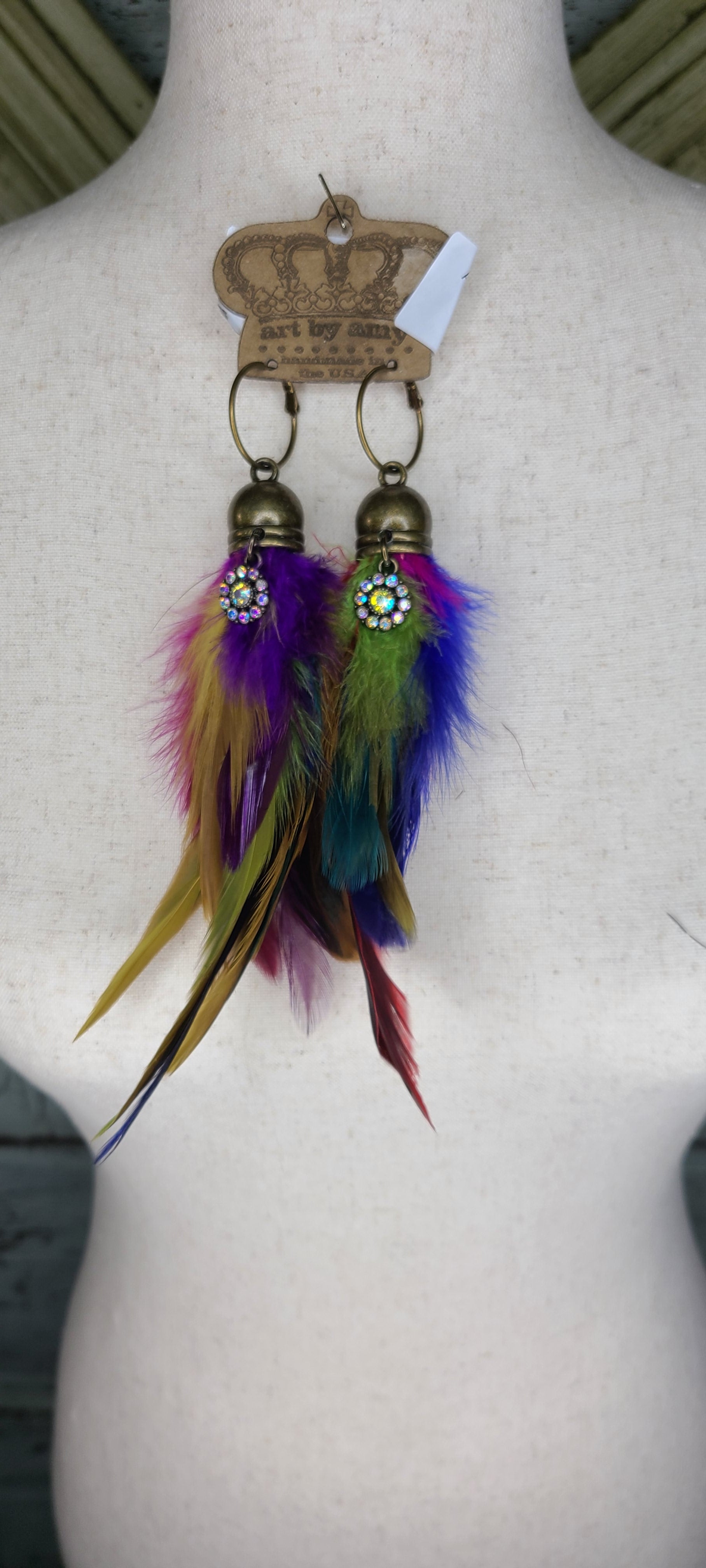 Art by amy multi color feather ears
