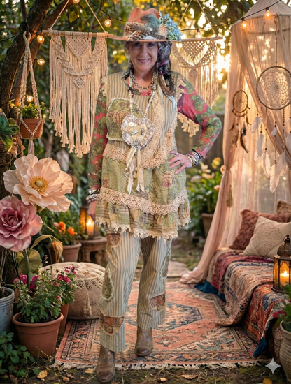 A Rare Bird butterfly Strip pant