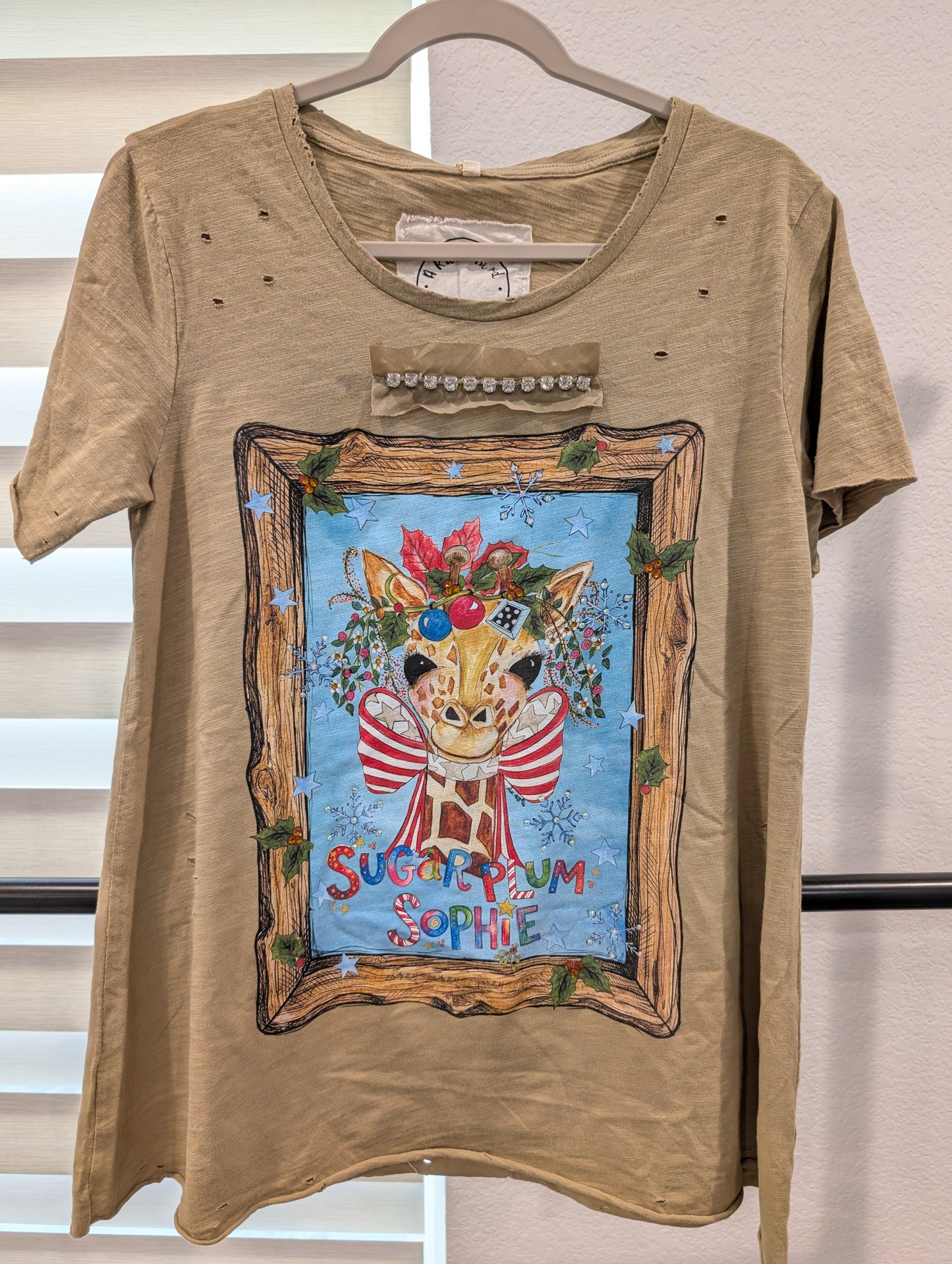 Pre Order A Rare Bird Suga Plum Sophie Rhinestone Tee