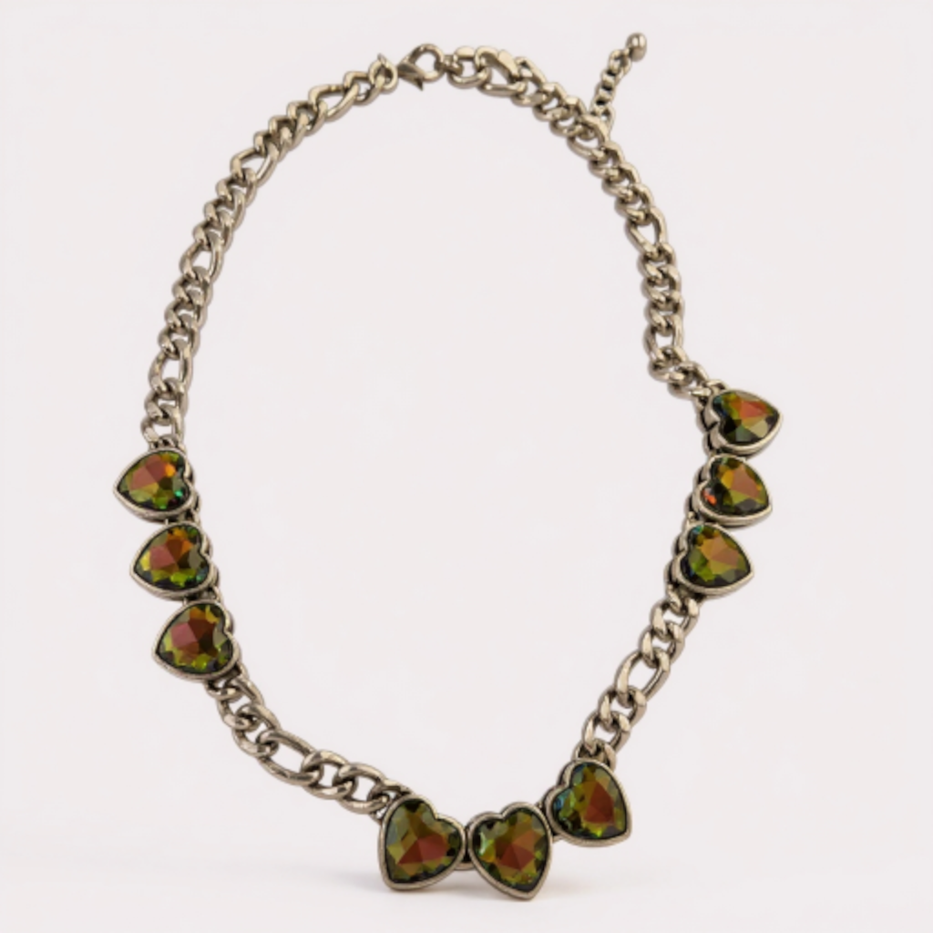 Alice from Dallas Volcano Stone Heart Necklace