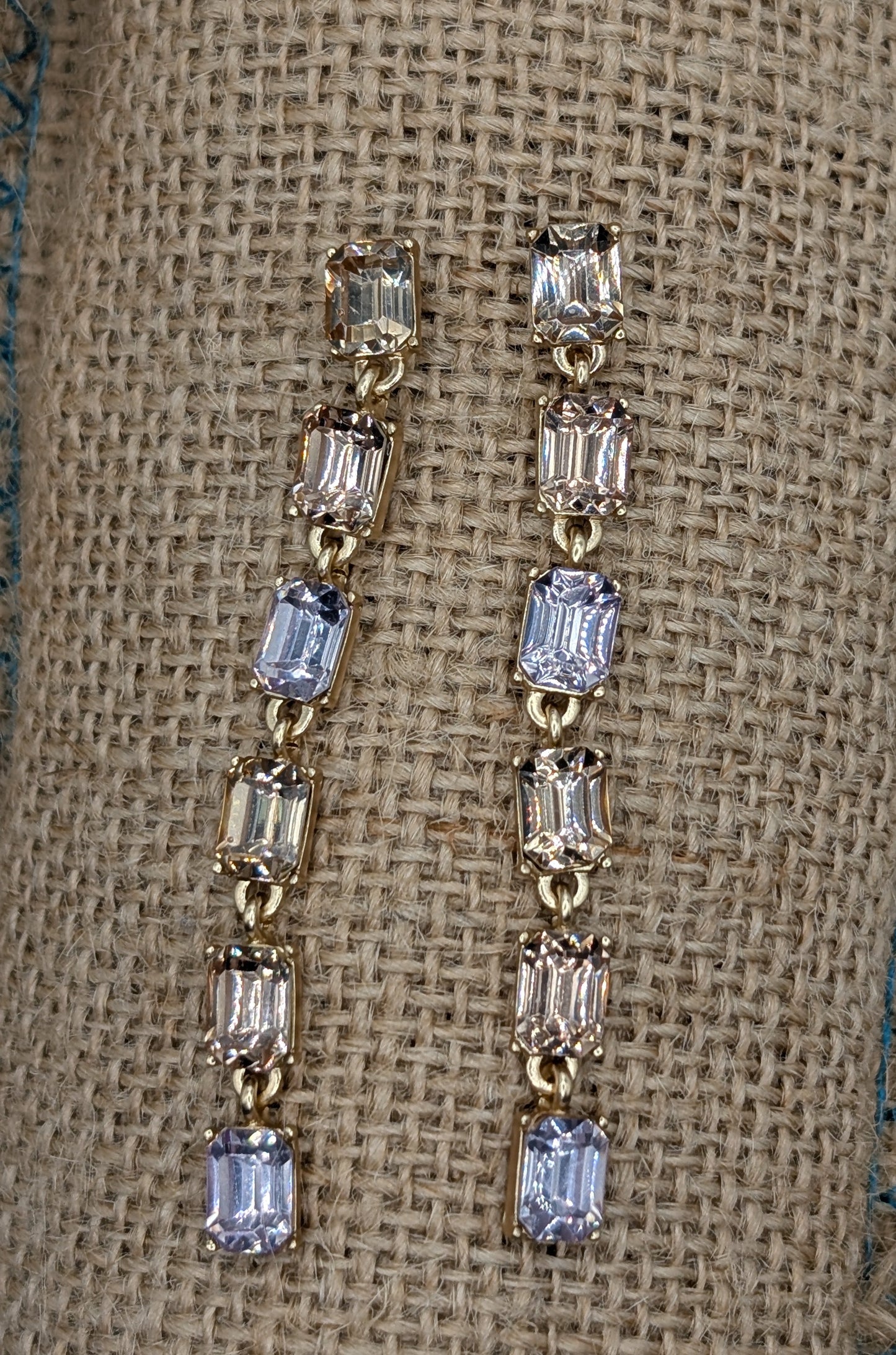alice purple multi dangle crystal  earrings