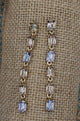 alice purple multi dangle crystal  earrings