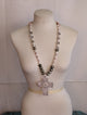 A Rare Bird Pink metal Cross Necklace