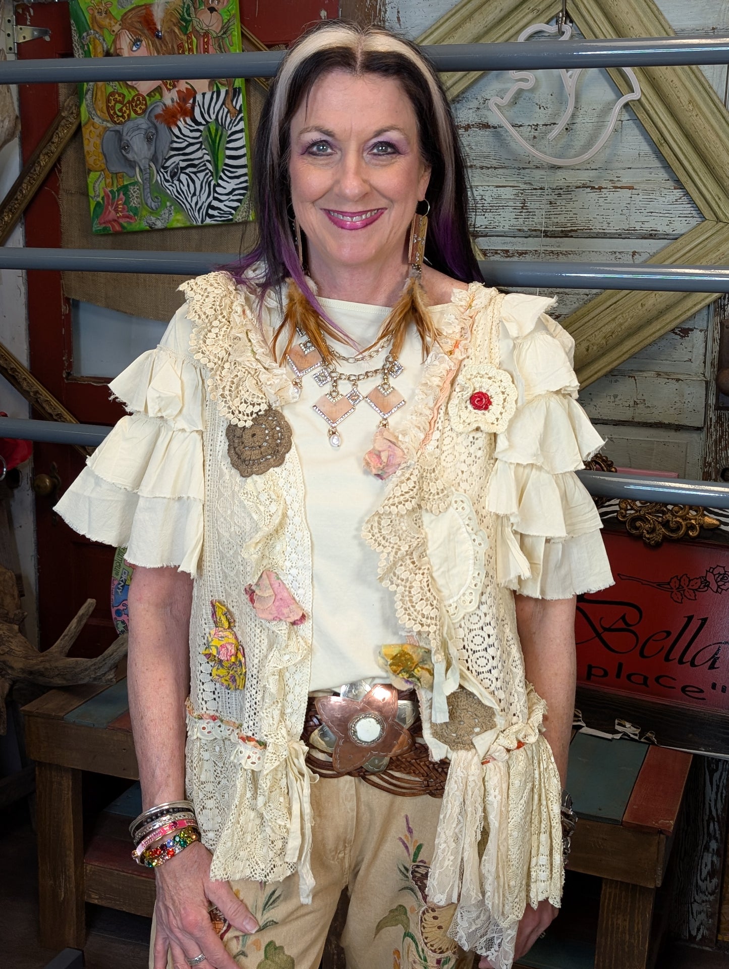 Paper Lace Lace Flower Vest