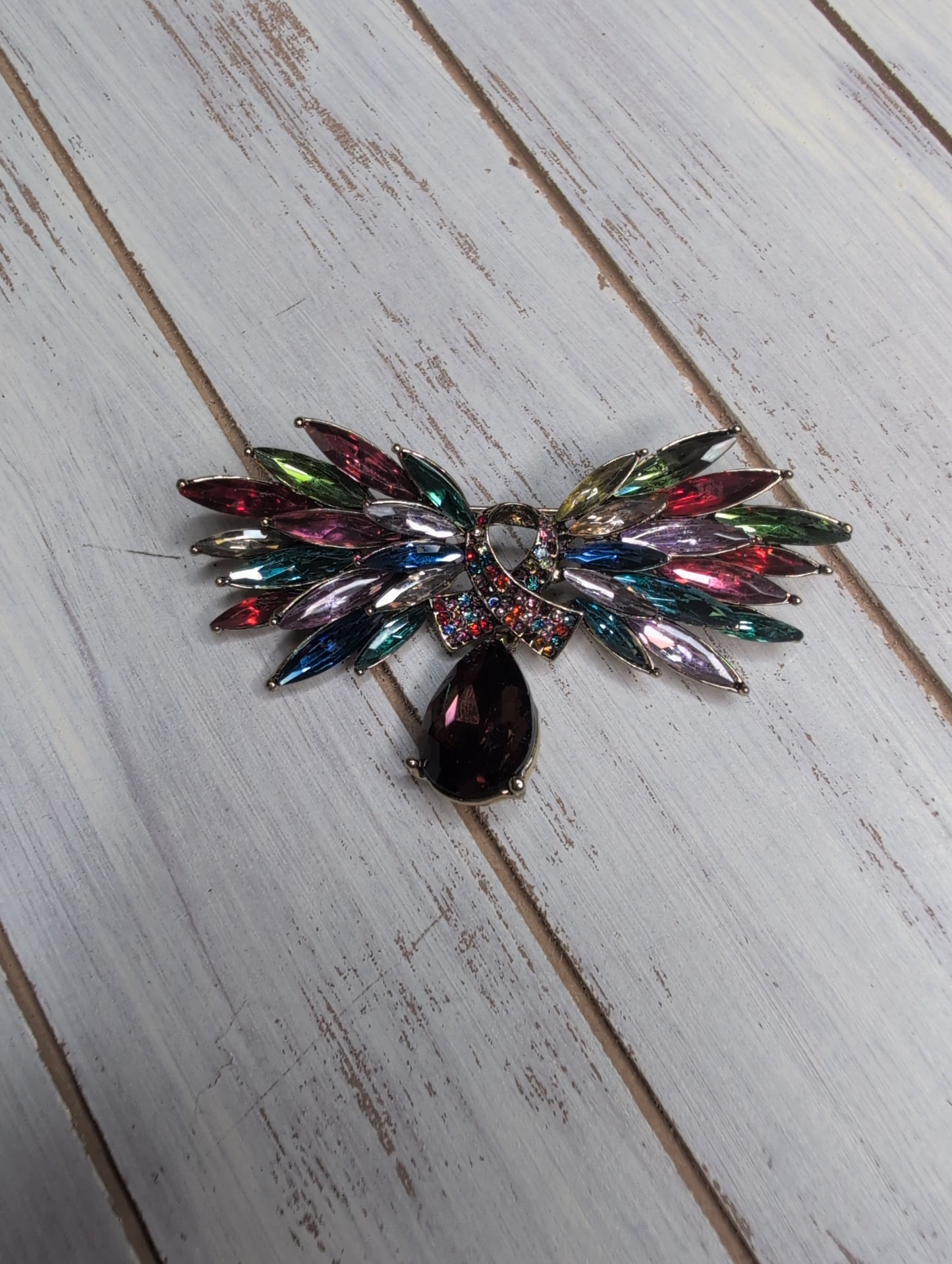 Multi Color Bird Brooch