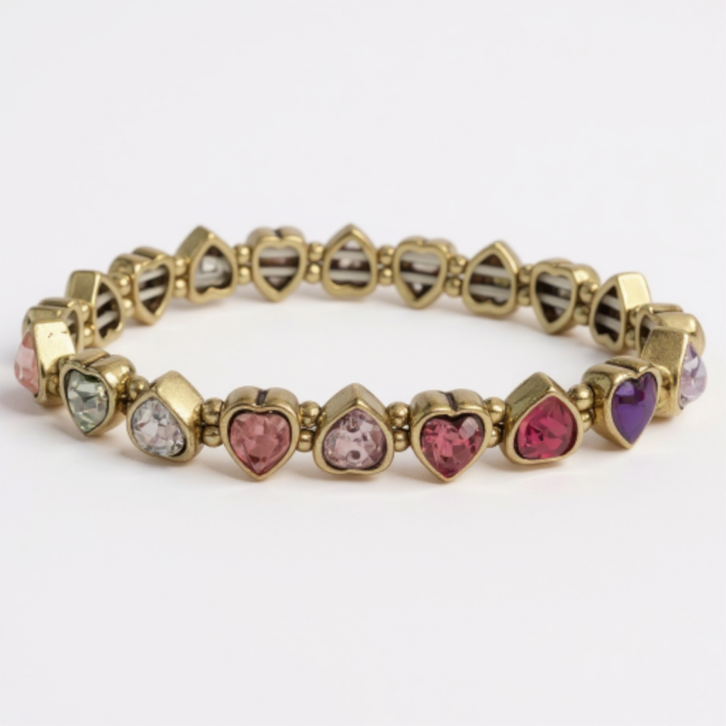 Dainty Heart Crystal Bracelet