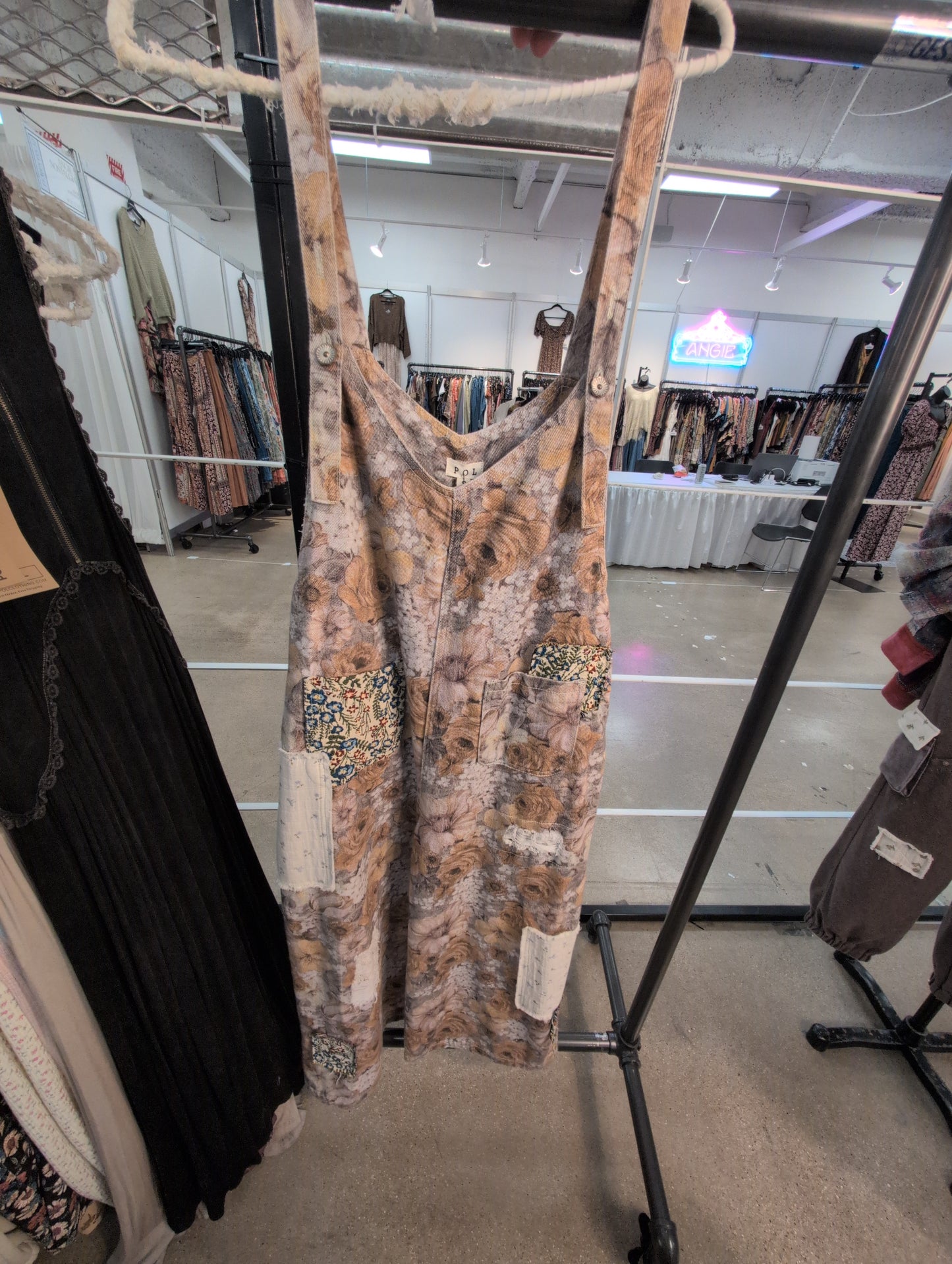 Pre Order POL GWP159 Ash Grey/Floral Romper