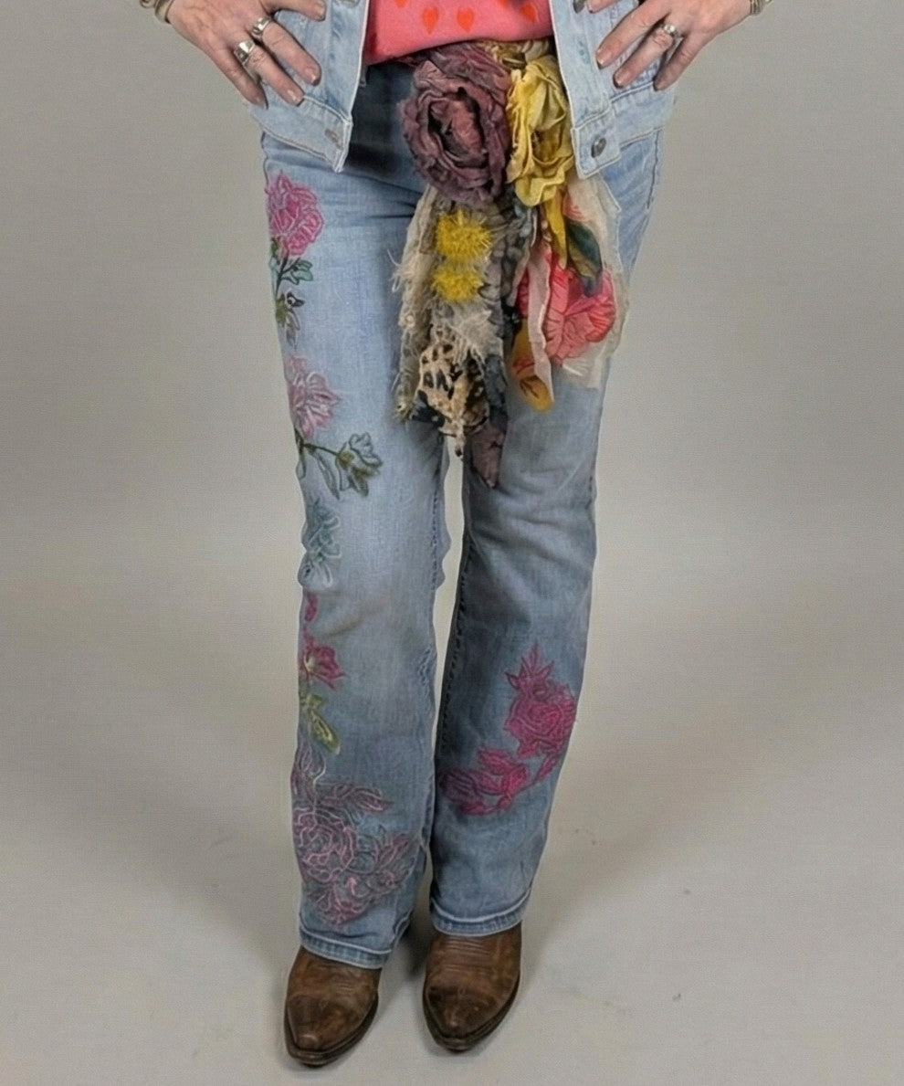 Oli and hali Washed Floral Jeans