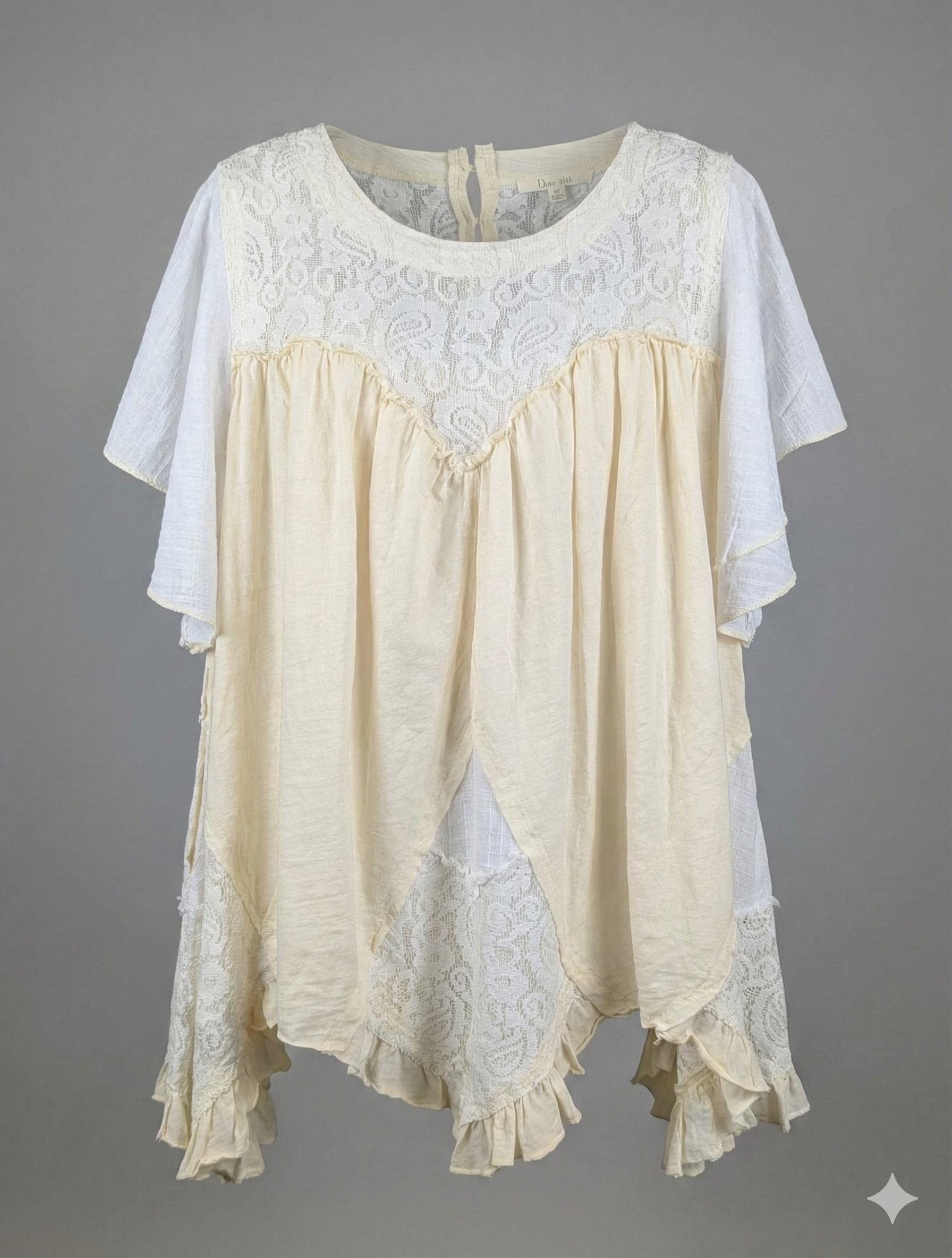 oli and Hali Lace Ruffle Hem Tunic