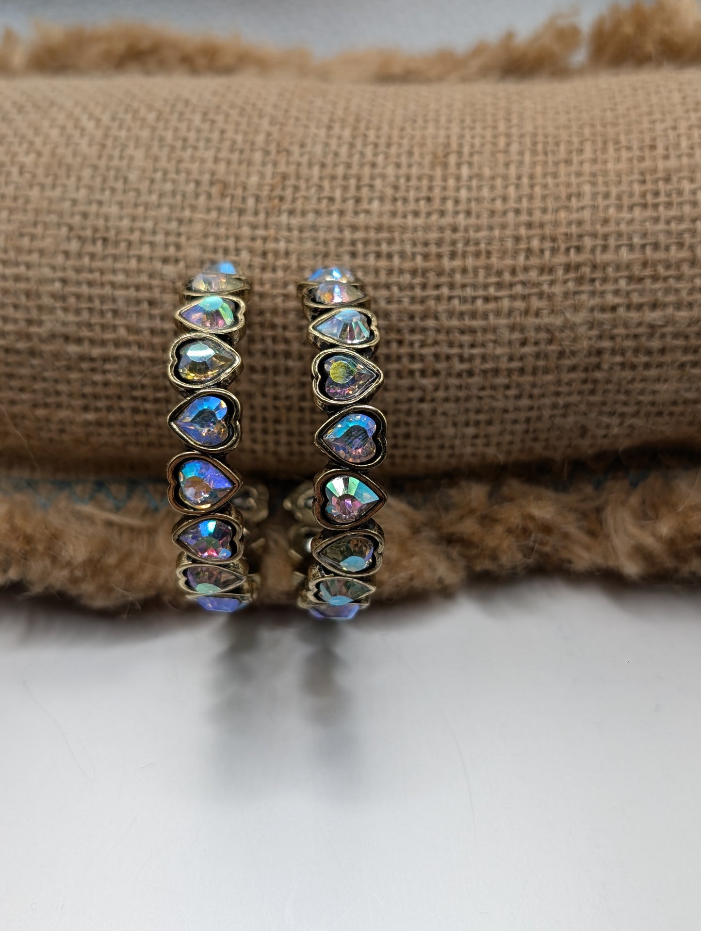 Alice Half Hoop Heart Earrings