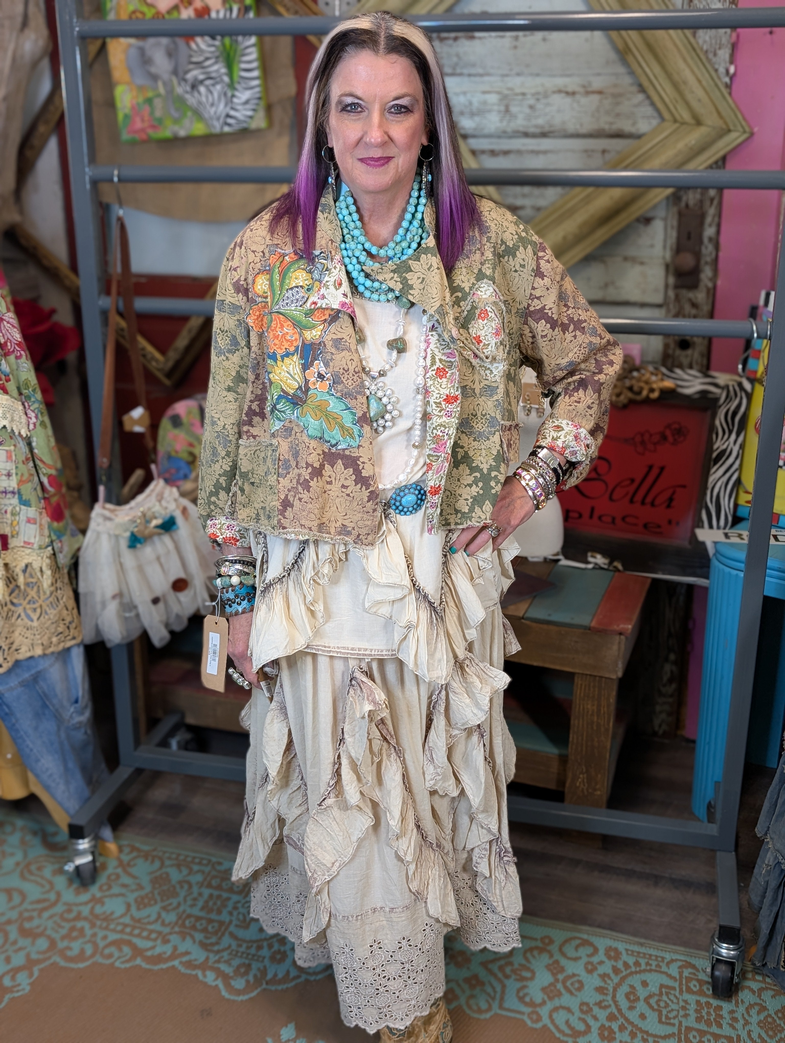 PAPER LACE RUFFLE LAYERD SKIRT