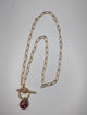 Alice Danty paperclip Ball charm necklace