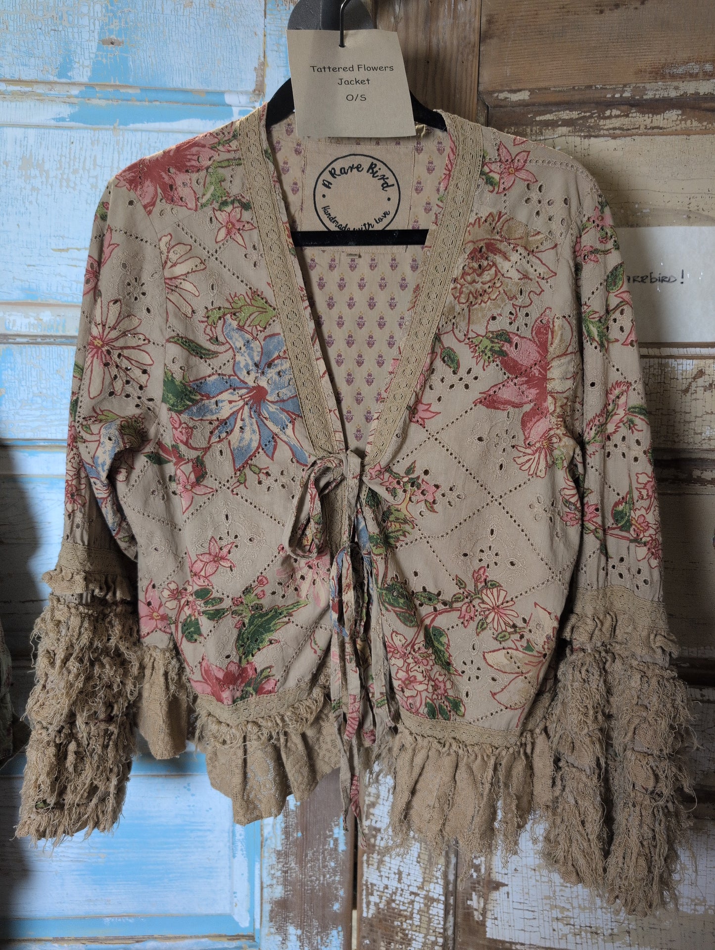 A Rare Bird Tattered Flowers Jacket