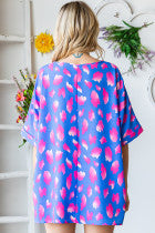 Blue Cheetah Print top